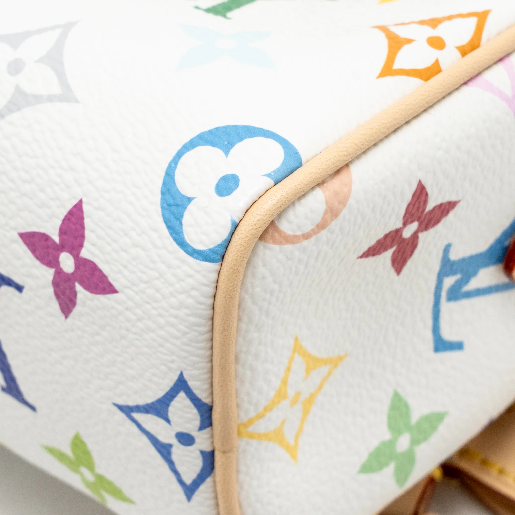 Louis Vuitton x Takashi Murakami Nano Speedy Multicoloured Monogram Canvas White GHW - Image 10