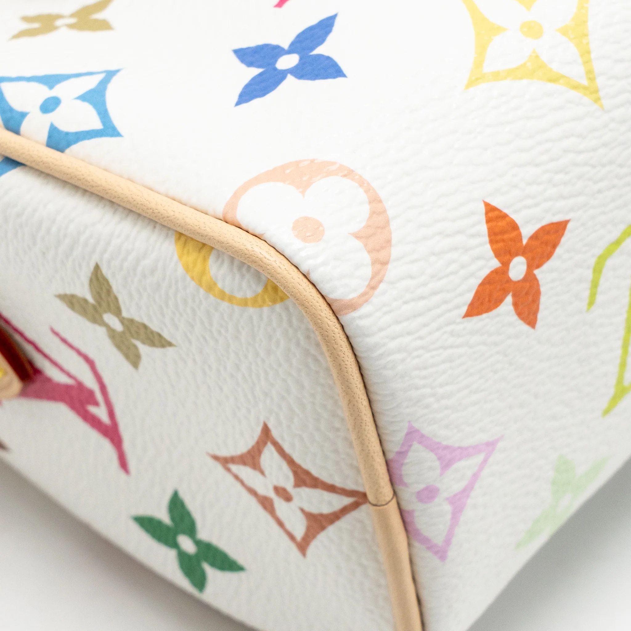Louis Vuitton x Takashi Murakami Nano Speedy Multicoloured Monogram Canvas White GHW - Image 9