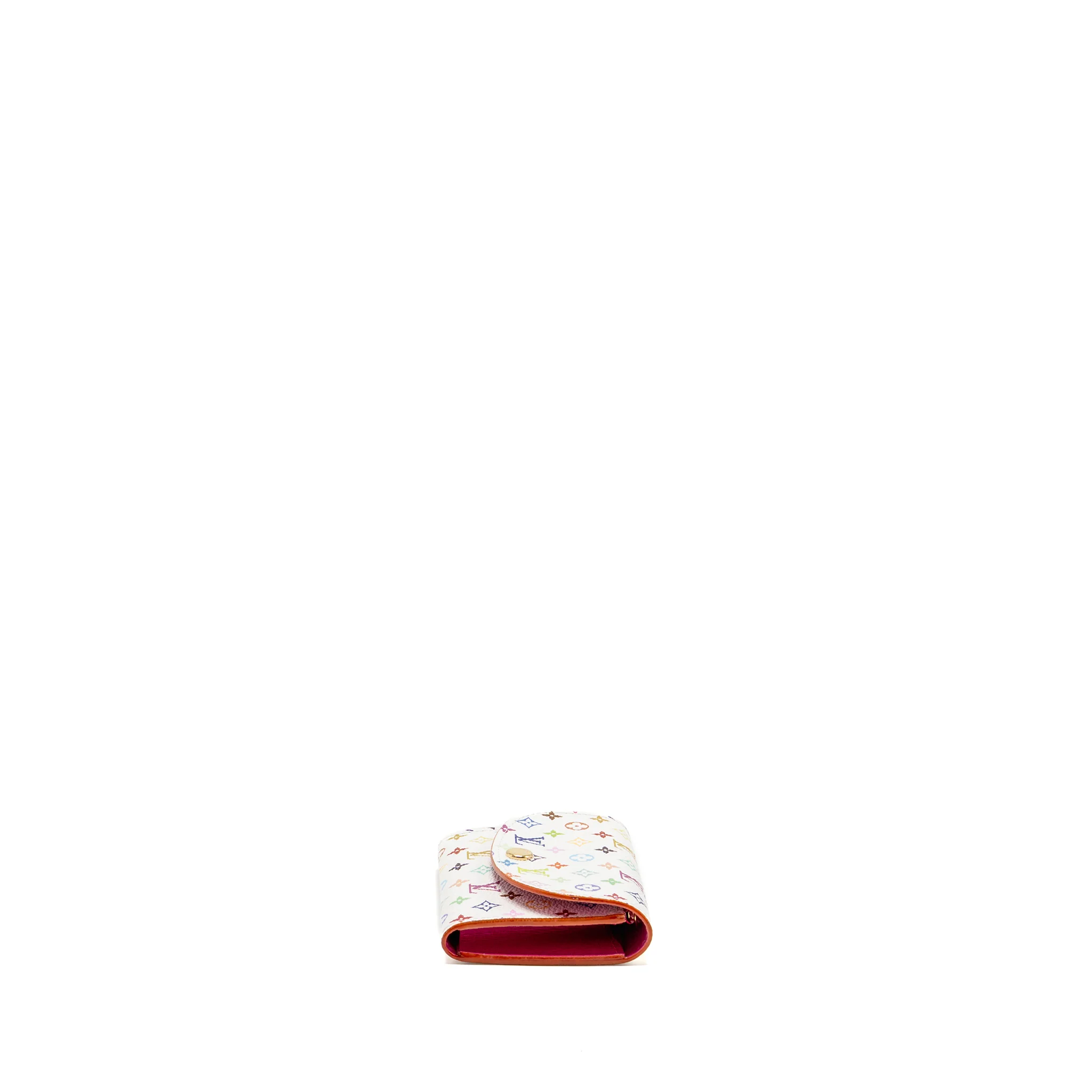Louis Vuitton x Takashi Murakami Rosalie Coin Purse Multicoloured Monogram Canvas White GHW - Image 4