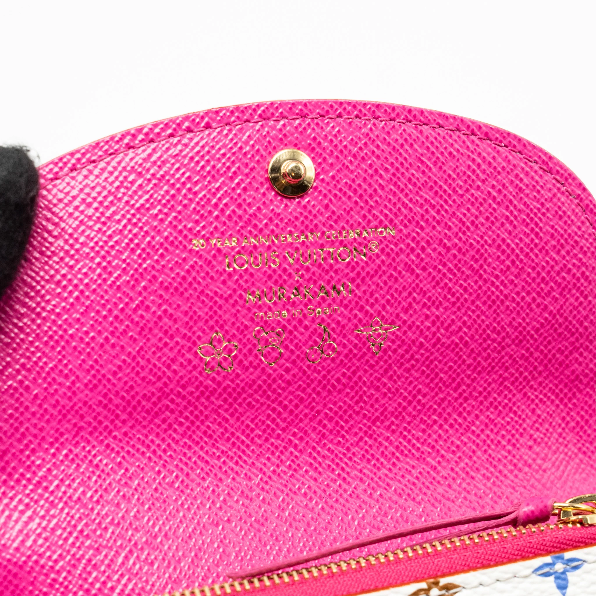 Louis Vuitton x Takashi Murakami Rosalie Coin Purse Multicoloured Monogram Canvas White GHW - Image 9