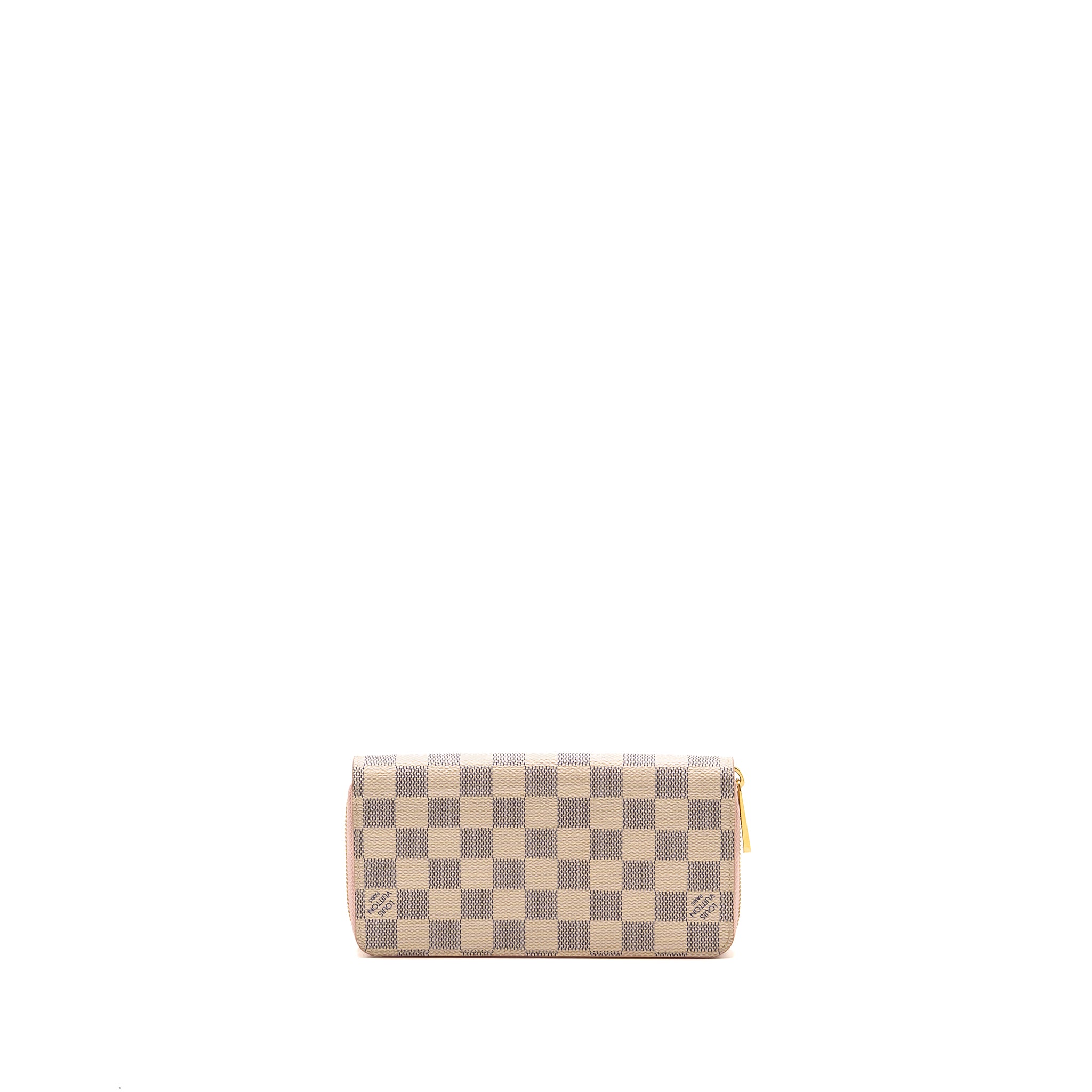 Louis Vuitton Zippy Wallet Damier Azur Canvas White/Pink GHW - Image 2