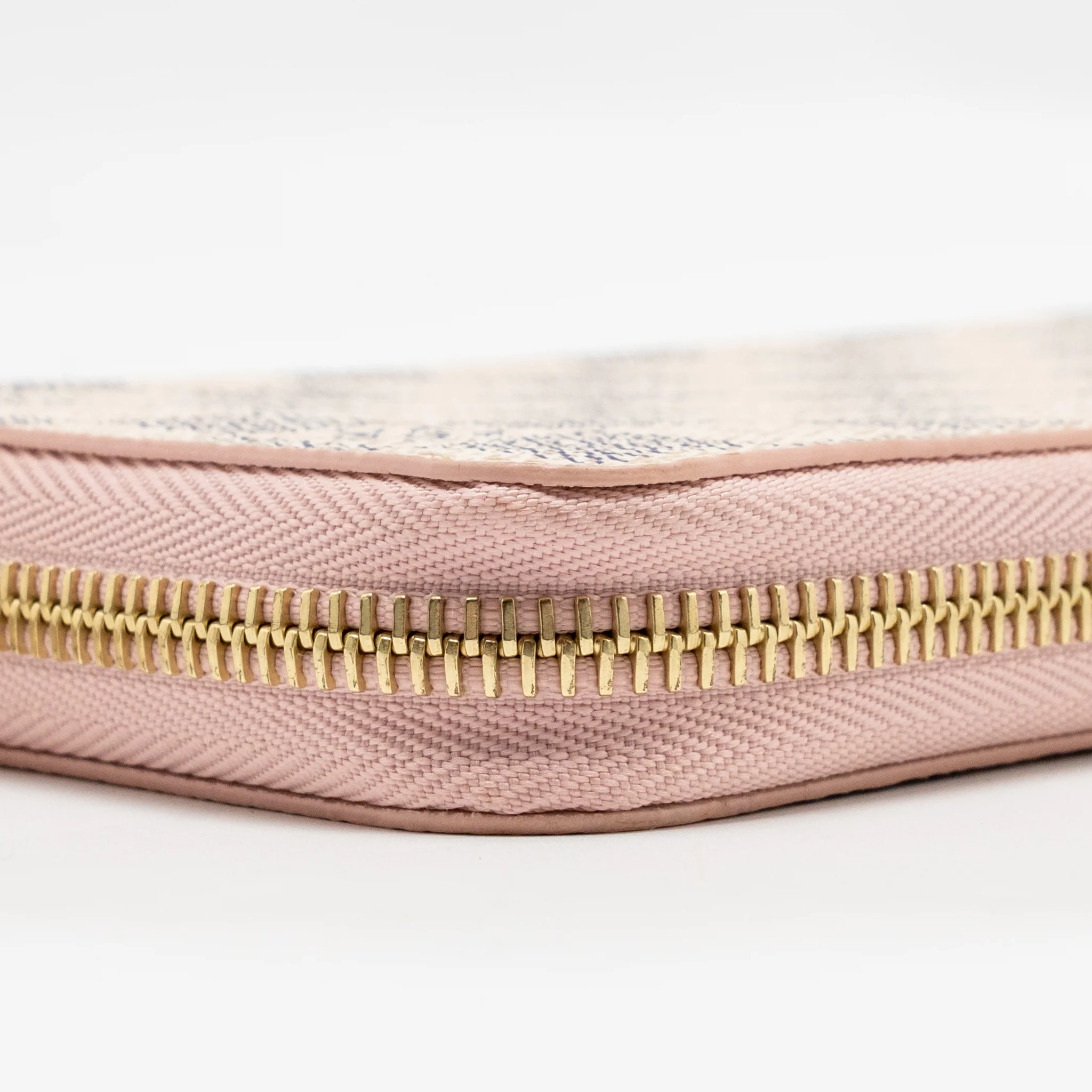 Louis Vuitton Zippy Wallet Damier Azur Canvas White/Pink GHW - Image 7