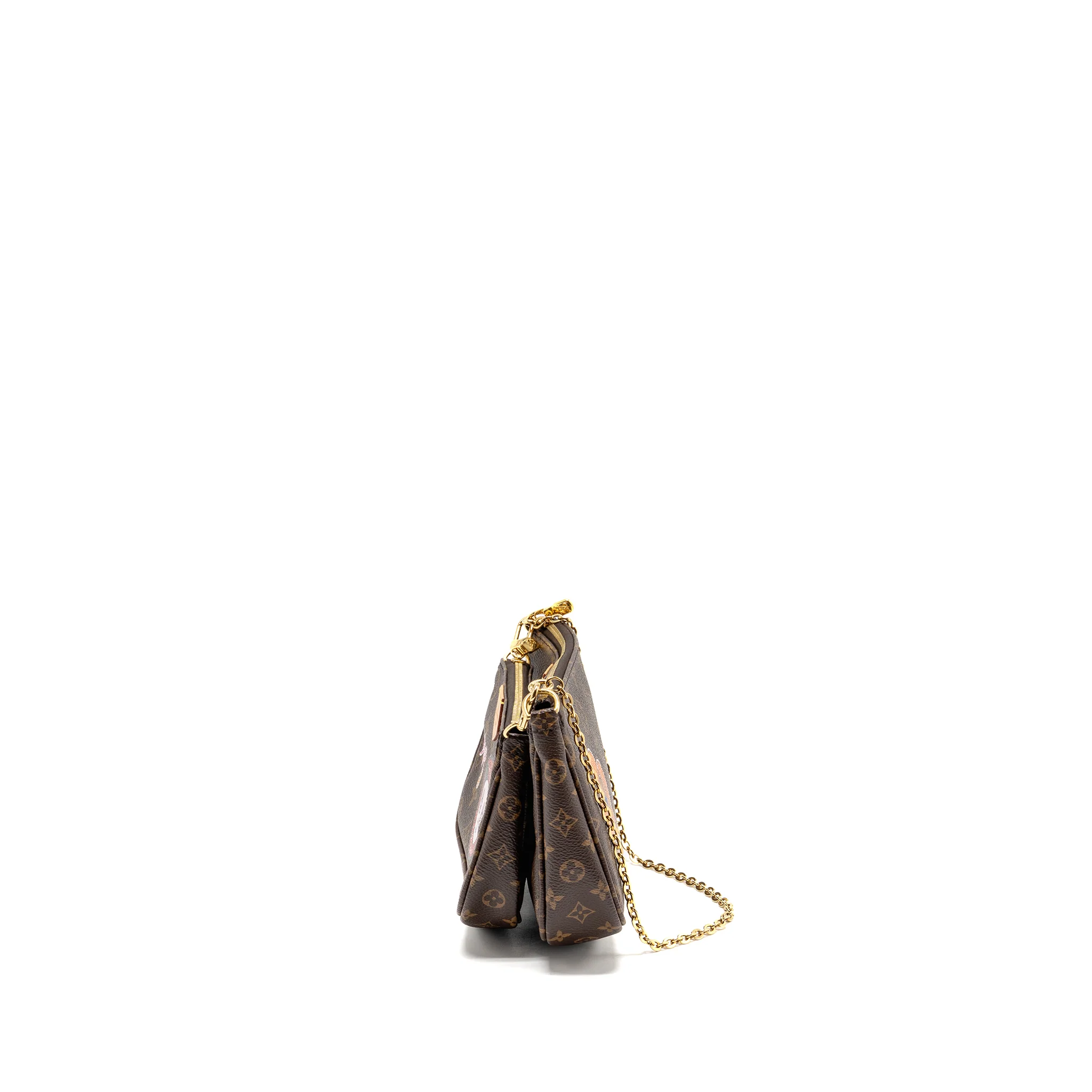 Louis Vuitton My Lv World Tour Multi Pochette Accessories Khaki Strap Monogram Canvas GHW - Image 4