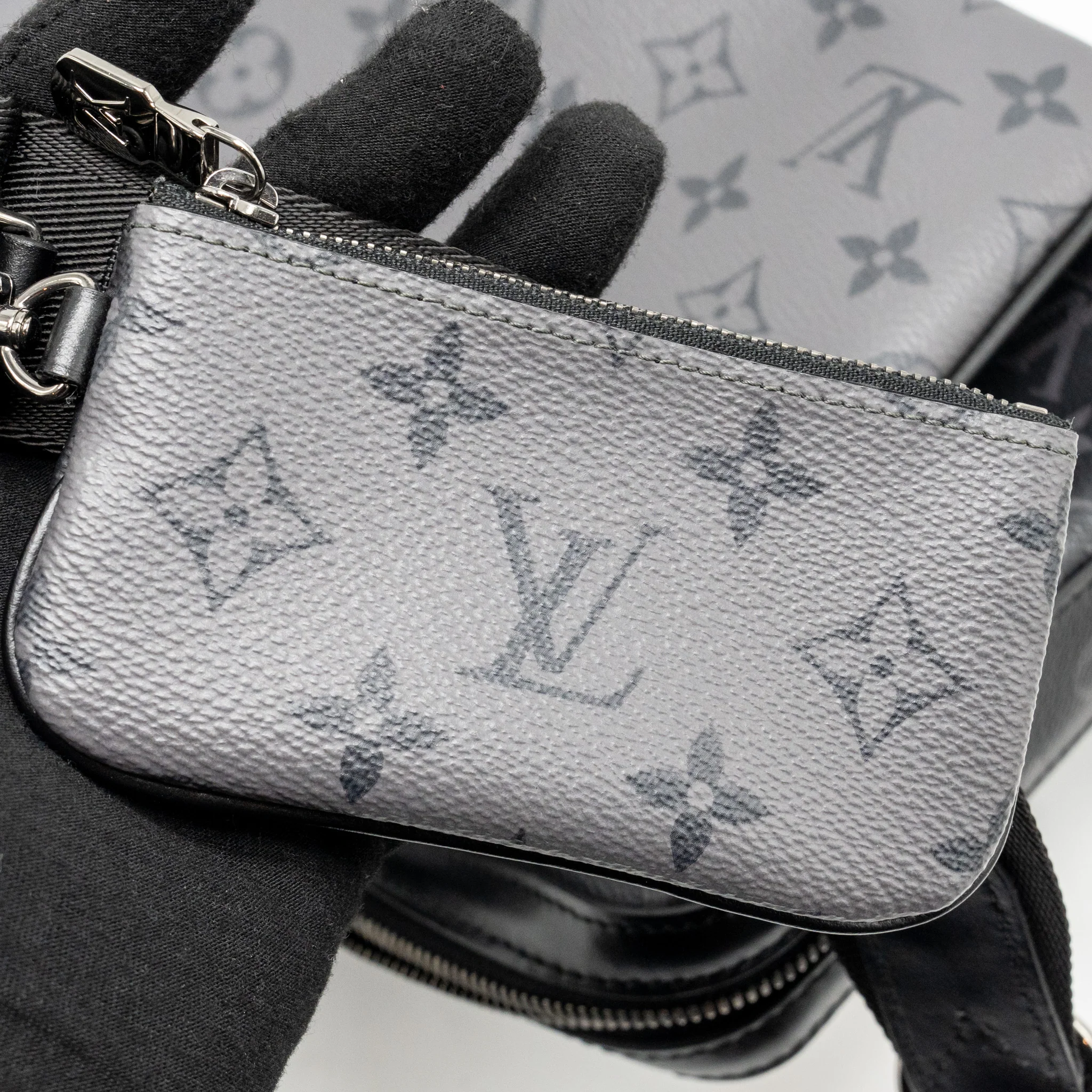 Louis Vuitton trio messenger bag monogram eclipse canvas SHW - Image 14