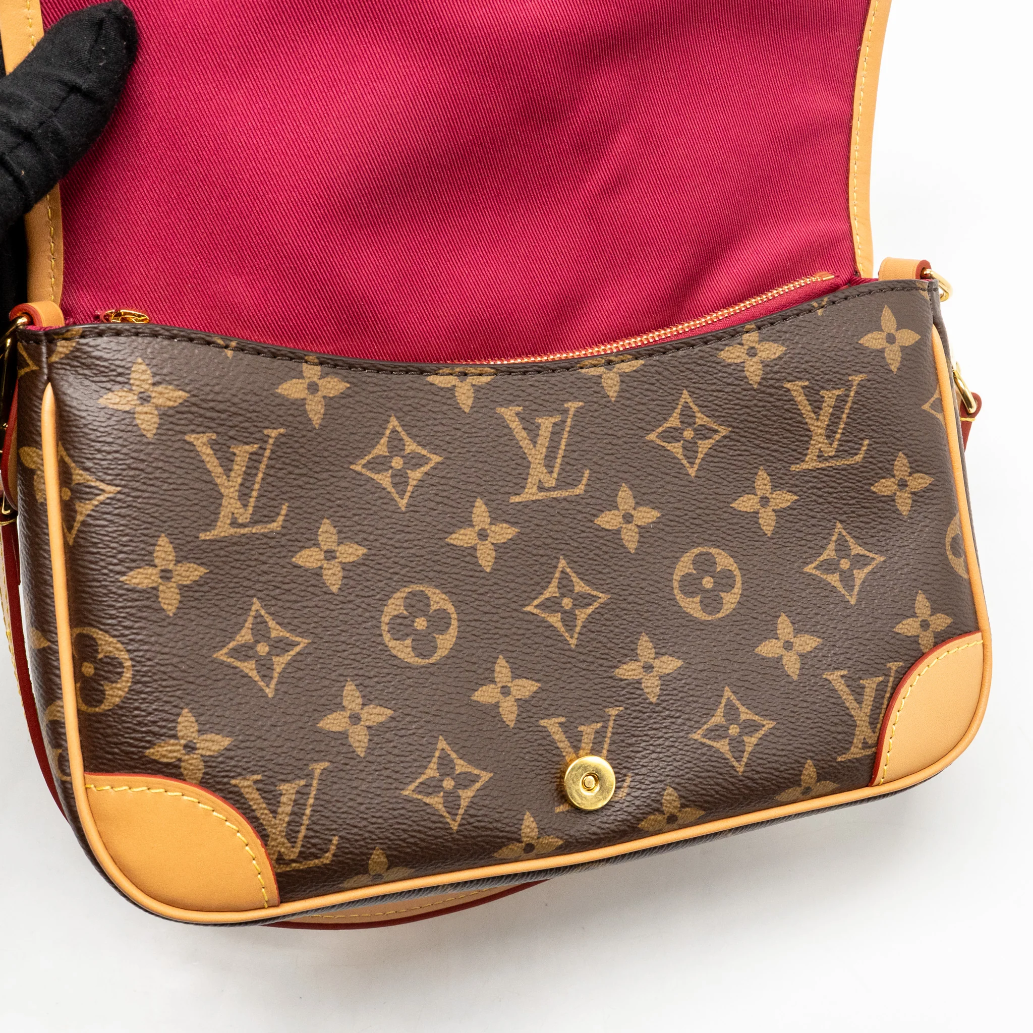Louis Vuitton Diane bag monogram canvas pink strap GHW - Image 12