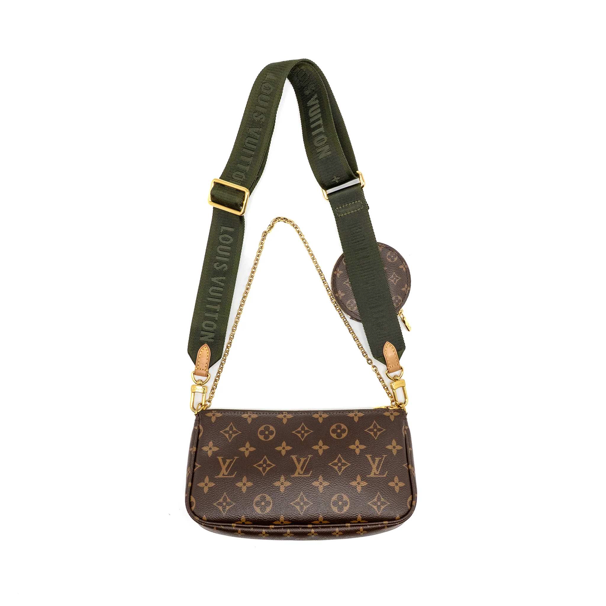 Louis Vuitton Multi Pochette Accessoires Monogram Canvas Khaki GHW - Image 2