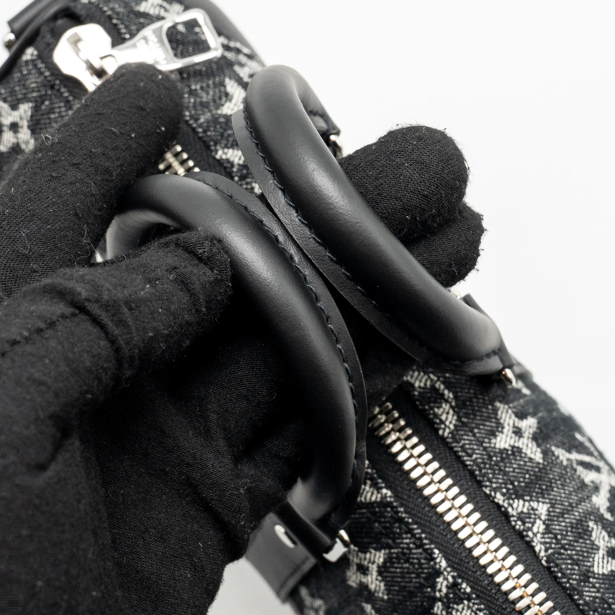 Louis Vuitton Nigo Keepall XS Monogram Drip Denim/Leather Black SHW - Image 12