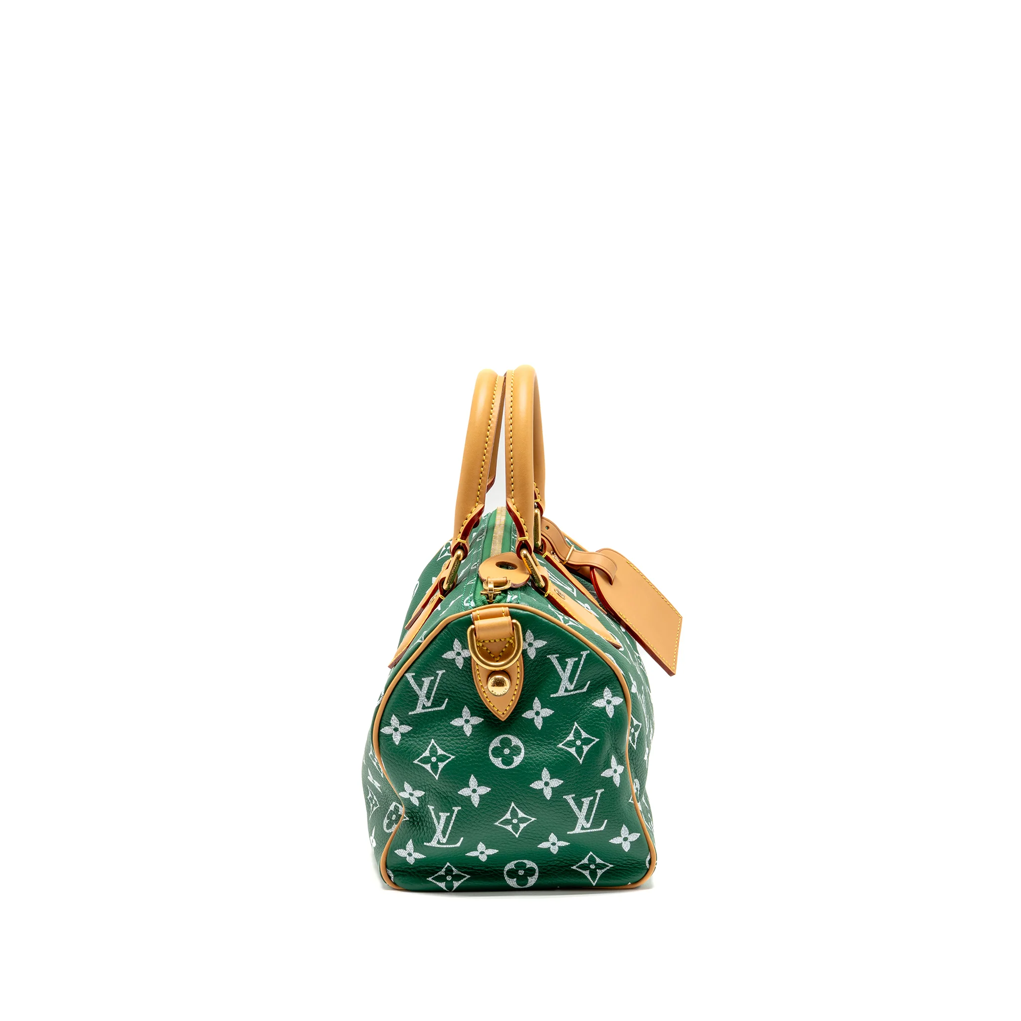Louis Vuitton Speedy P9 Bandouliere 25 Soft Calfskin Green GHW - Image 3