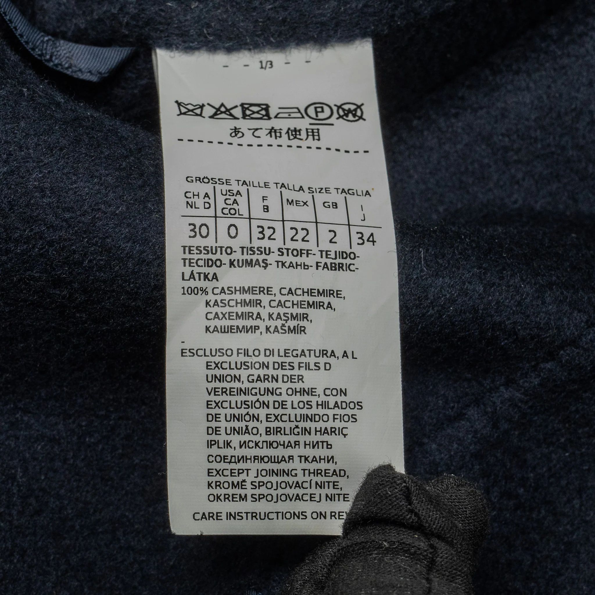 Max Mara Size 32 Goloso Coat Cashmere Navy - Image 5