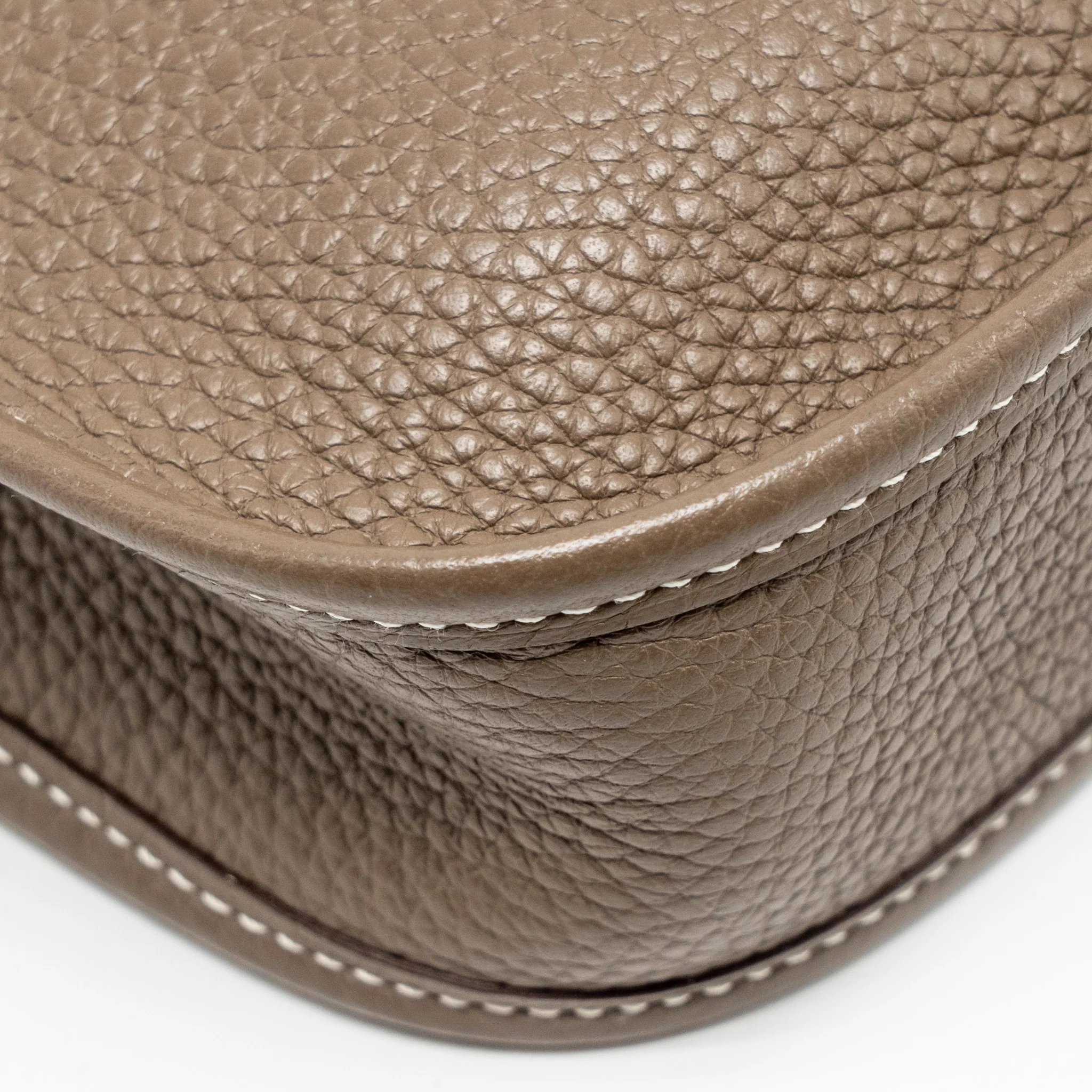 Hermes Mini Evelyne Clemence Etoupe SHW Stamp C - Image 10