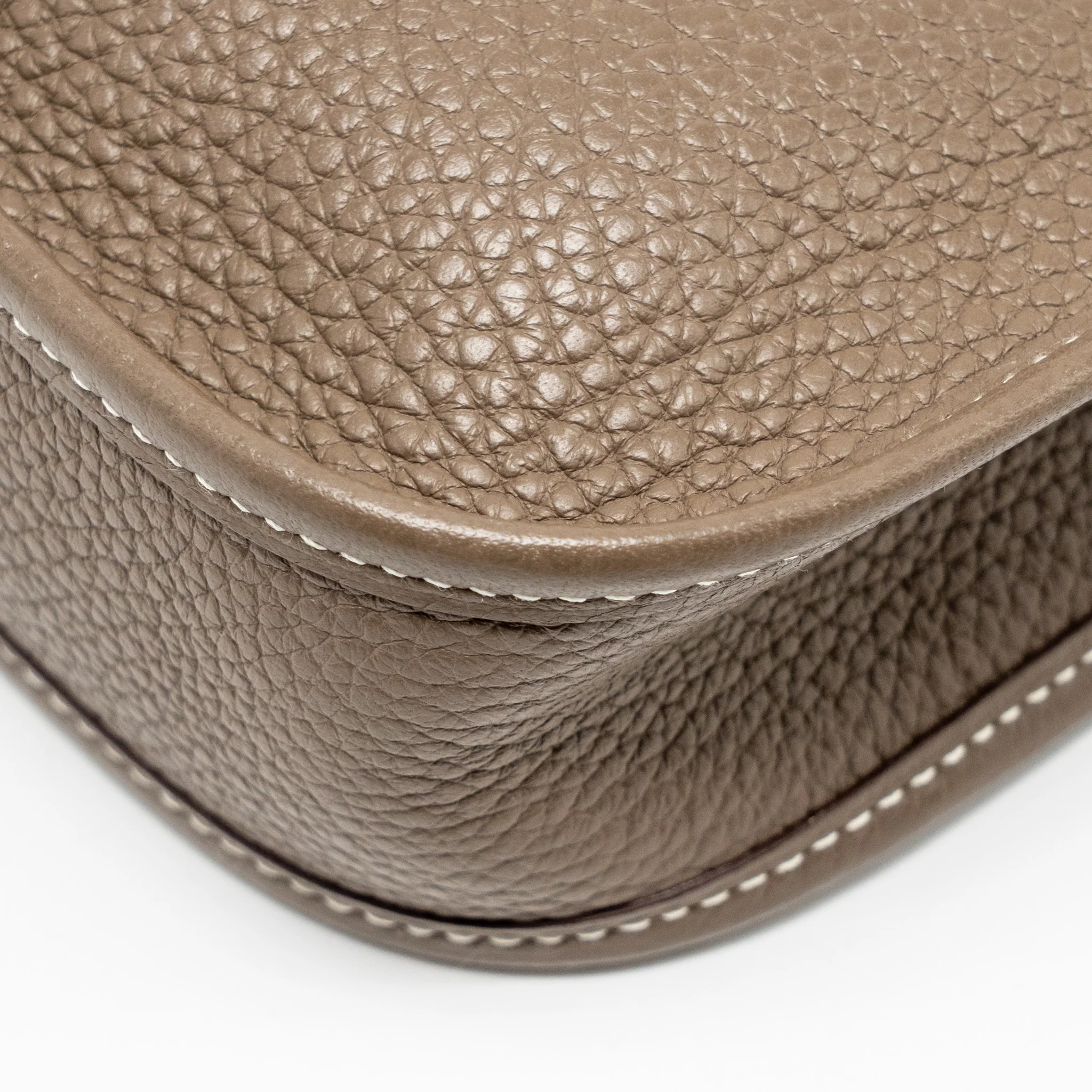 Hermes Mini Evelyne Clemence Etoupe SHW Stamp C - Image 11