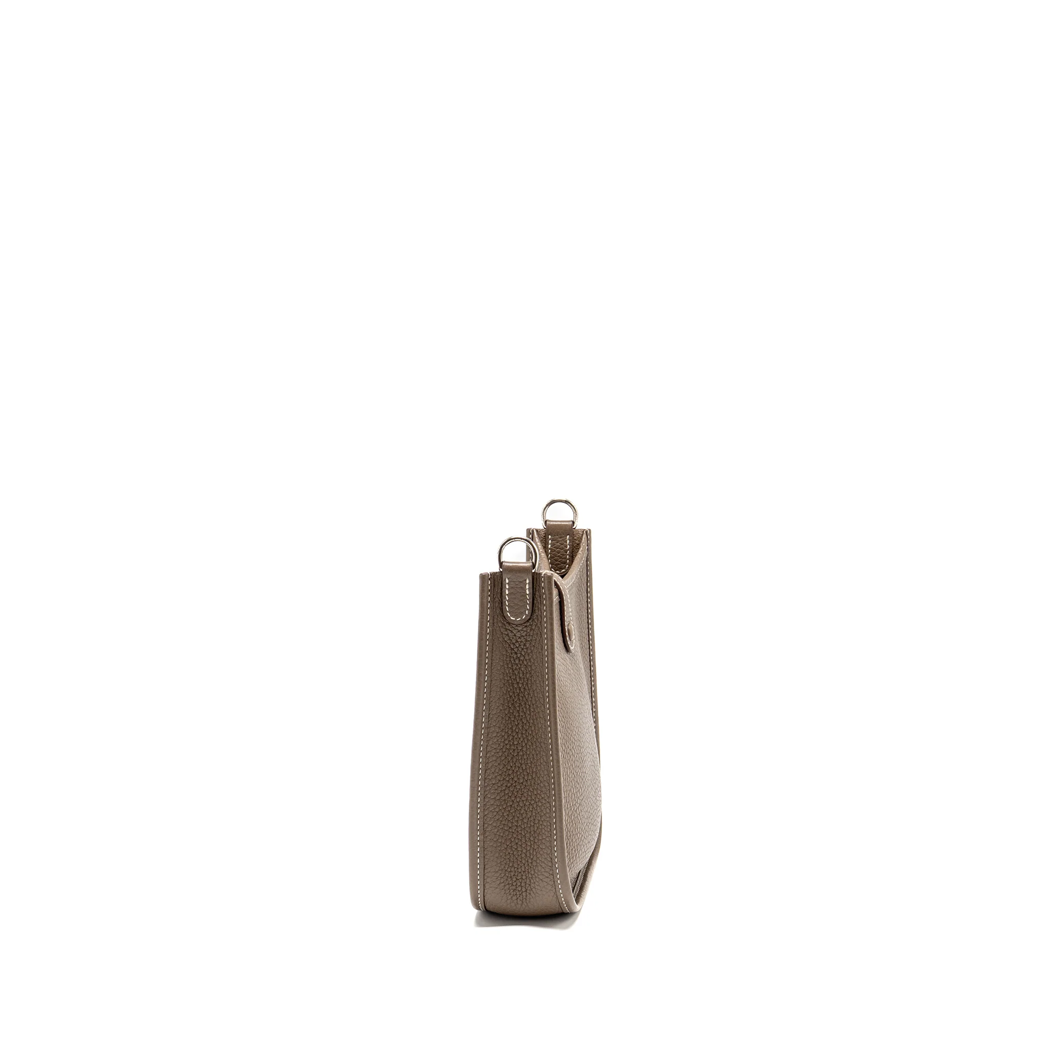 Hermes Mini Evelyne Clemence Etoupe SHW Stamp C - Image 3