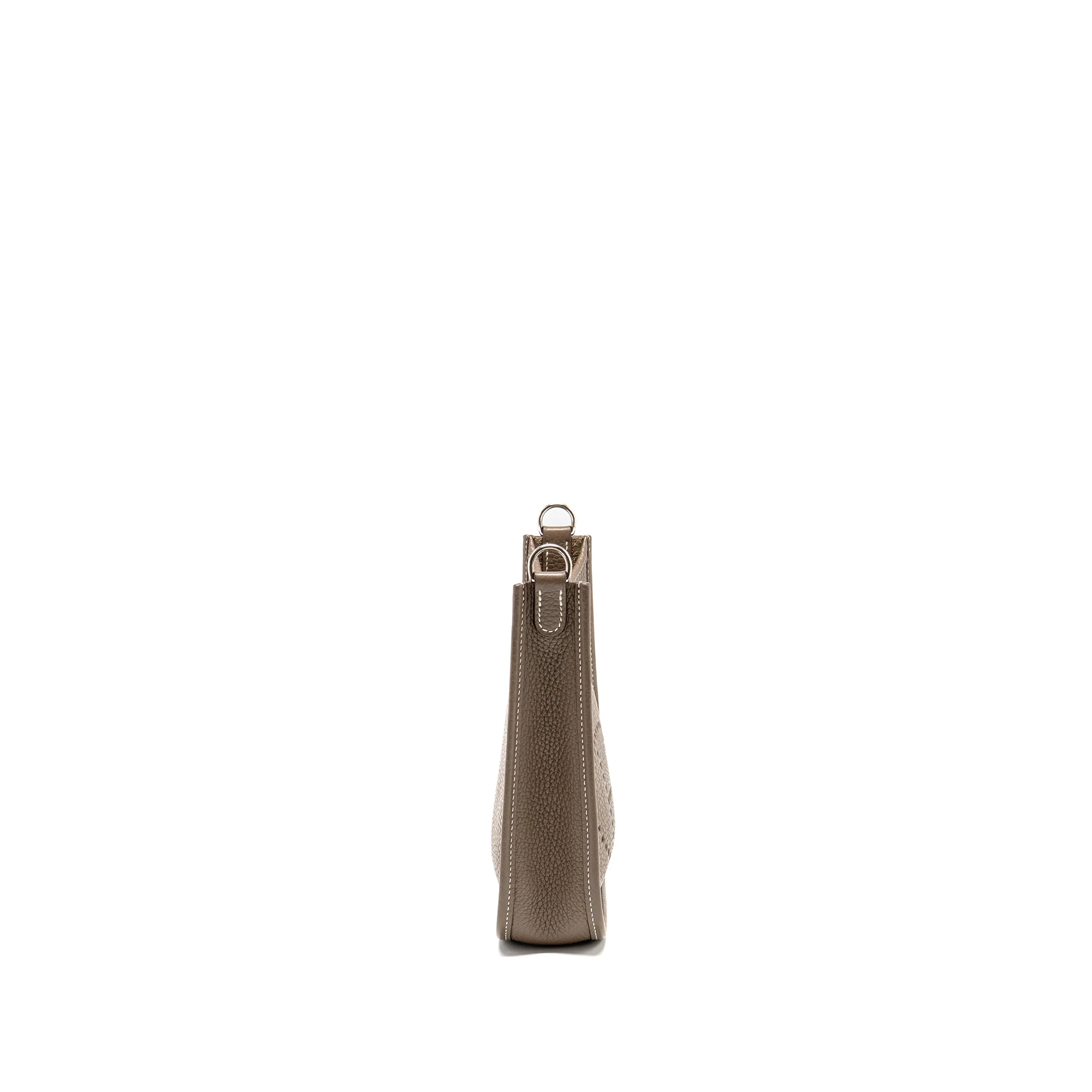 Hermes Mini Evelyne Clemence Etoupe SHW Stamp C - Image 4