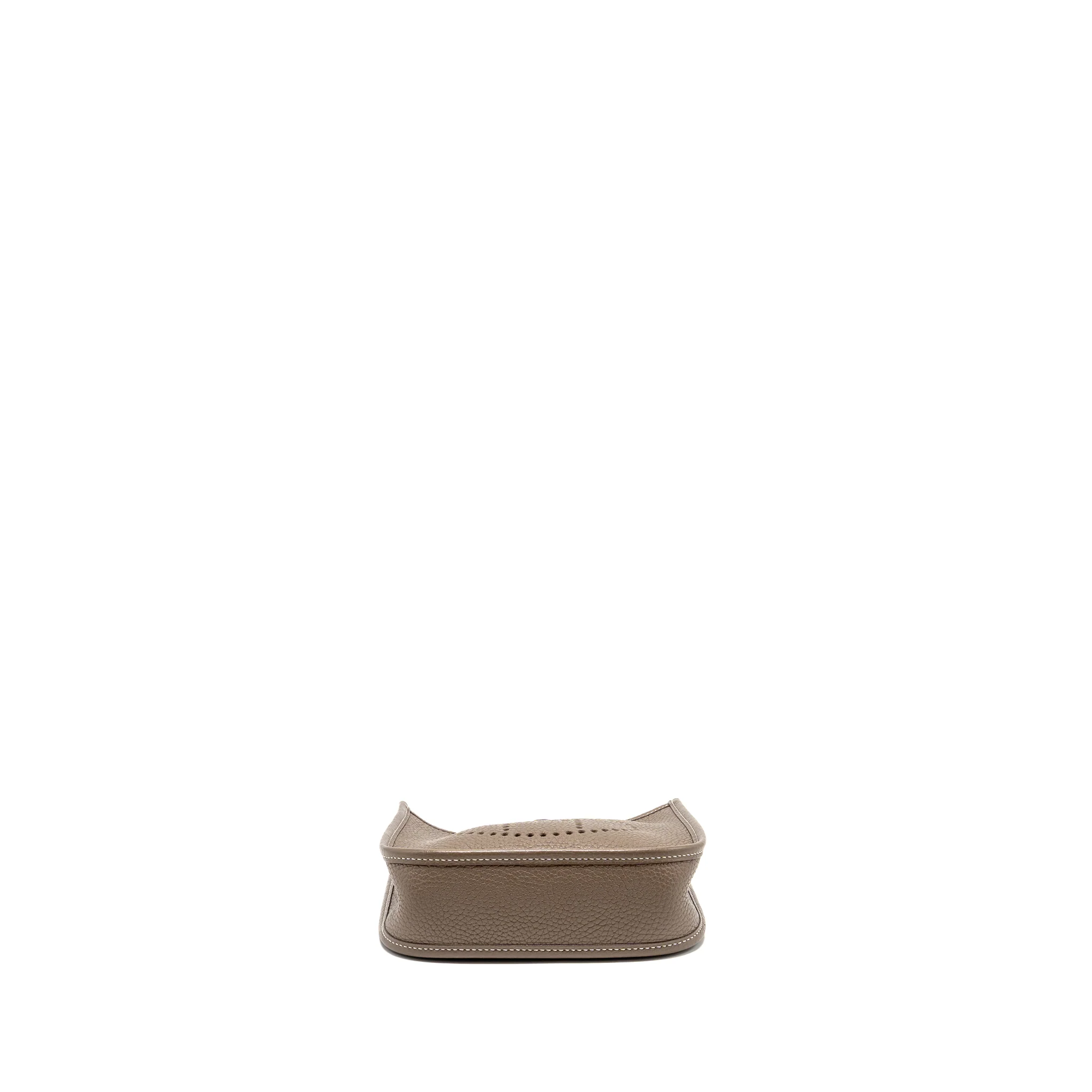 Hermes Mini Evelyne Clemence Etoupe SHW Stamp C - Image 5