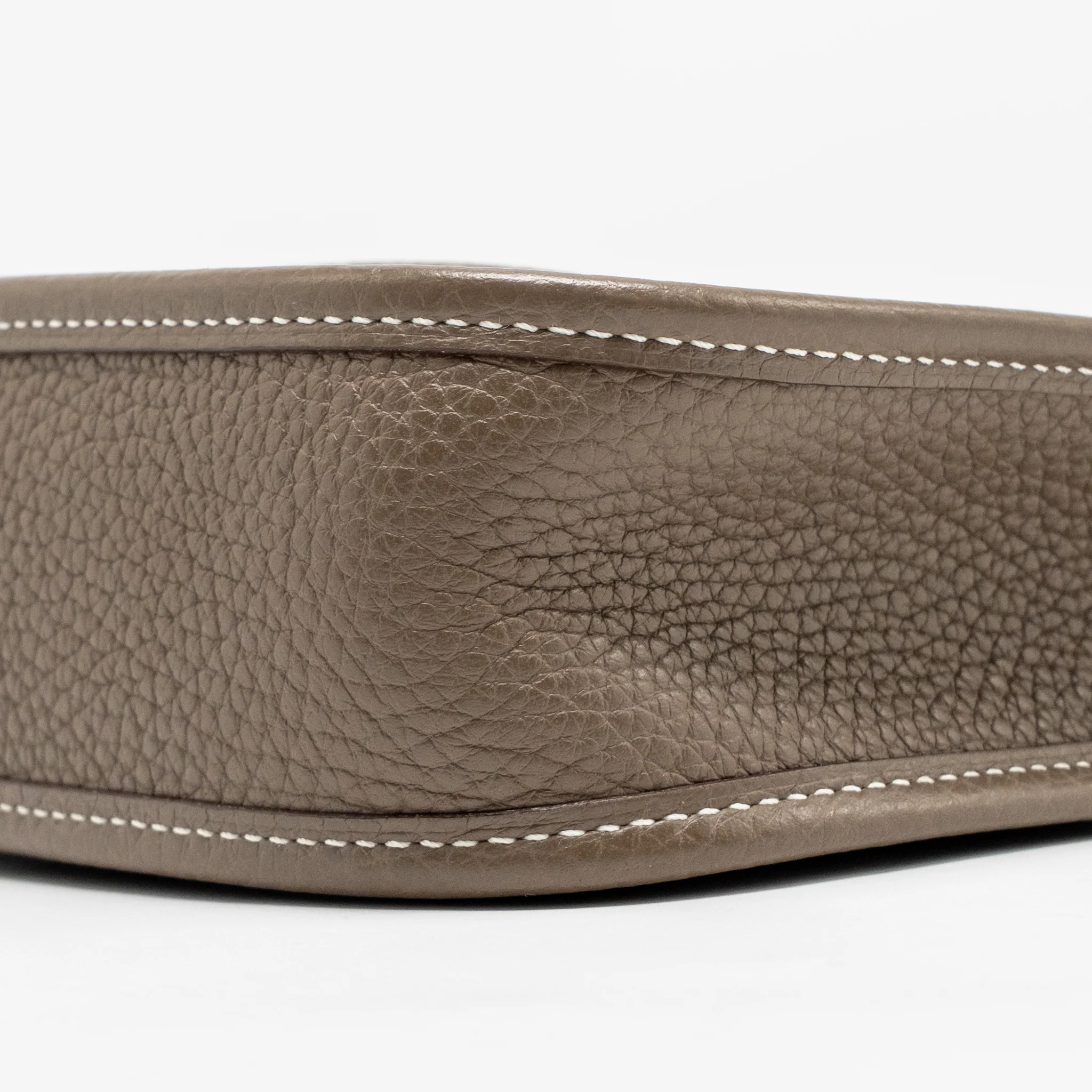 Hermes Mini Evelyne Clemence Etoupe SHW Stamp C - Image 7