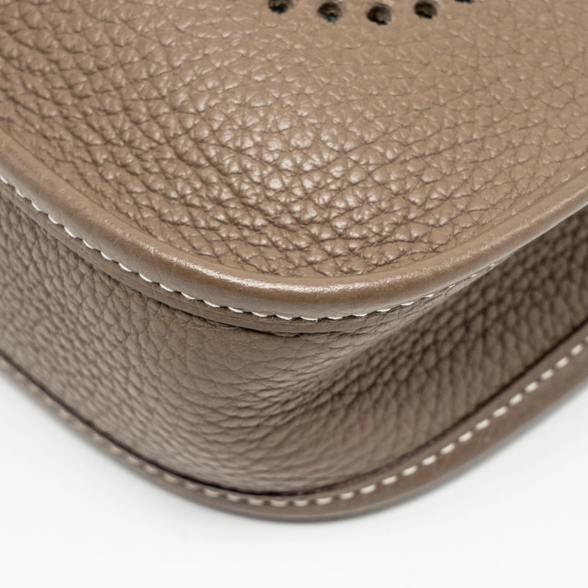 Hermes Mini Evelyne Clemence Etoupe SHW Stamp C - Image 9