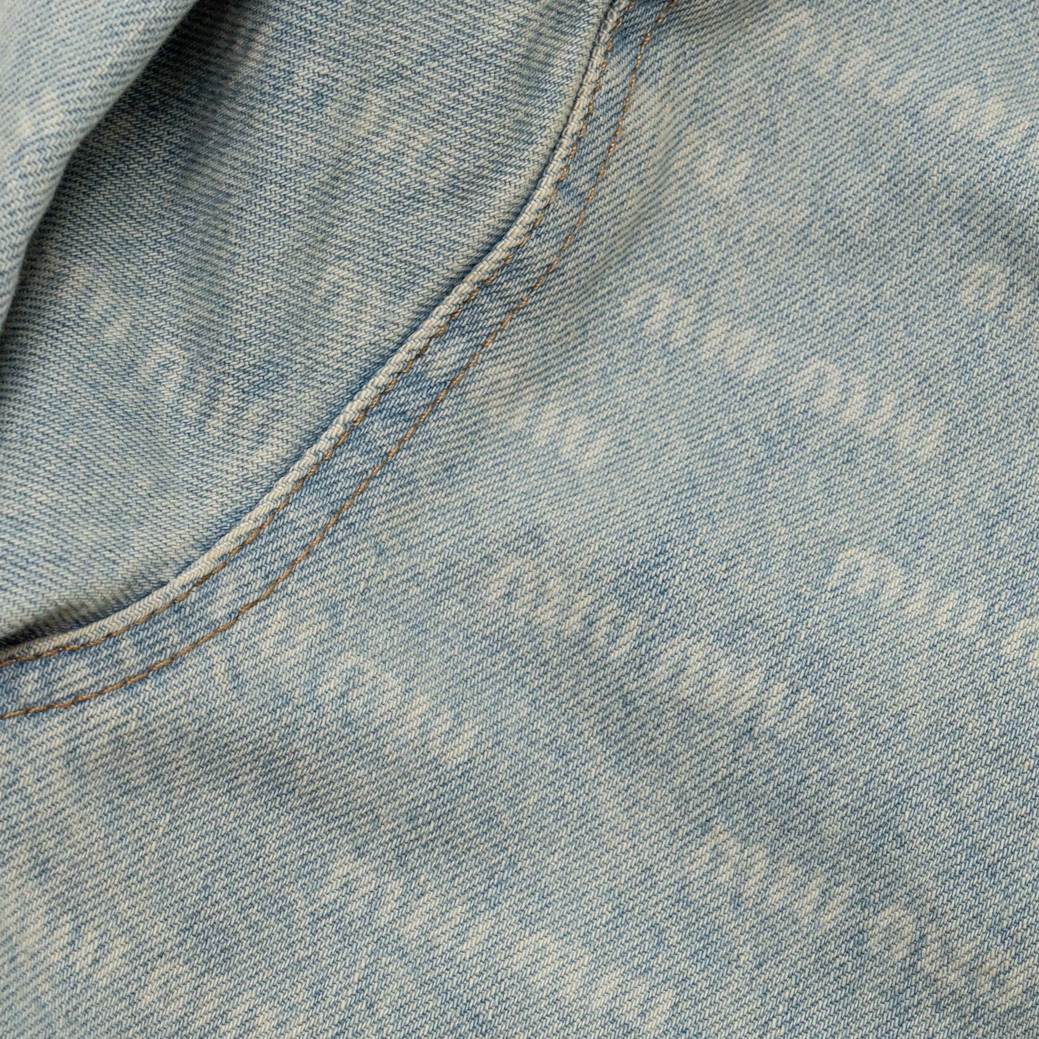 Miu Miu Size 38 Logo-Print Cropped Denim Jacket Cotton Blue - Image 6