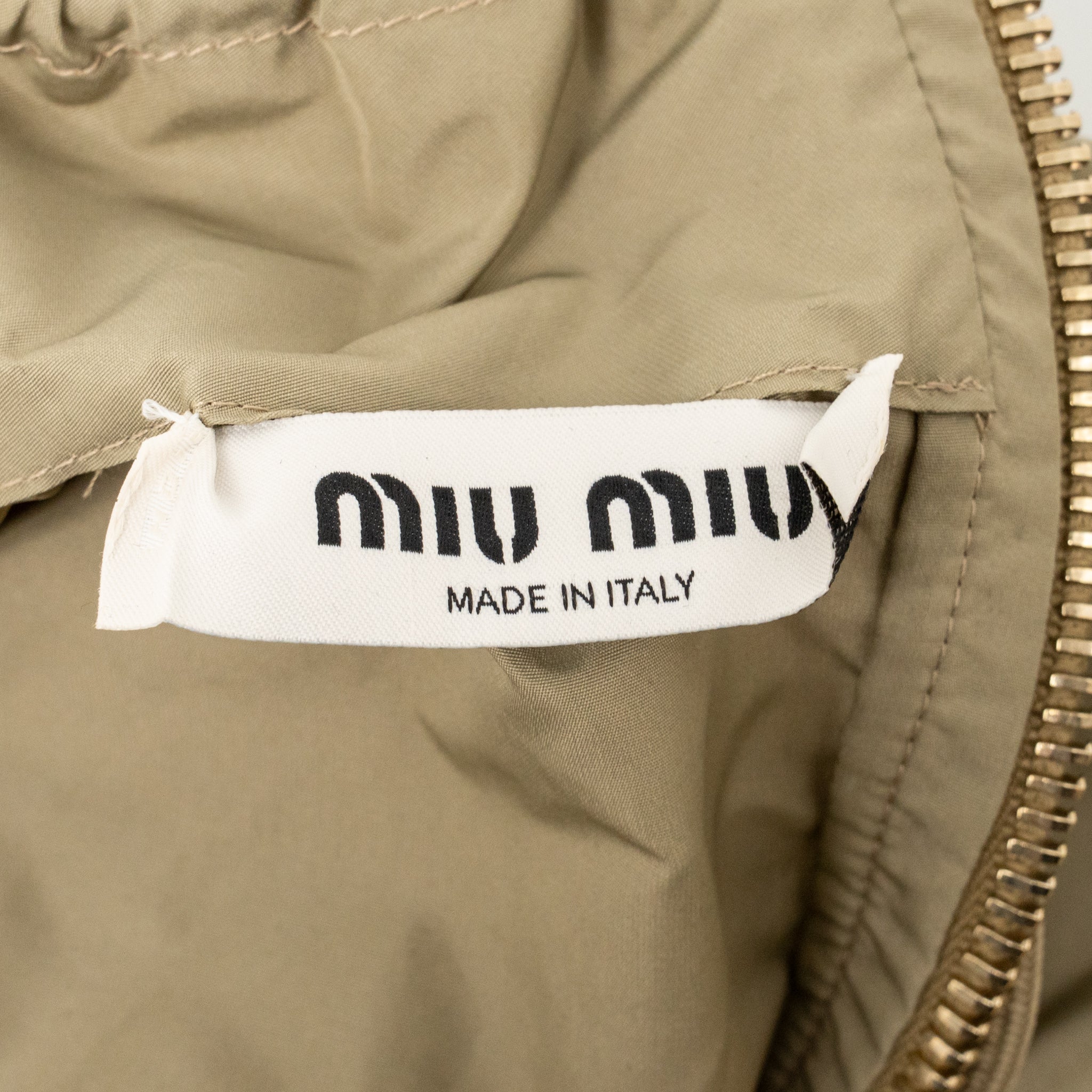 Miumiu Size Size 36 Waist Jacket Technical Fabric Brown/Beige - Image 5