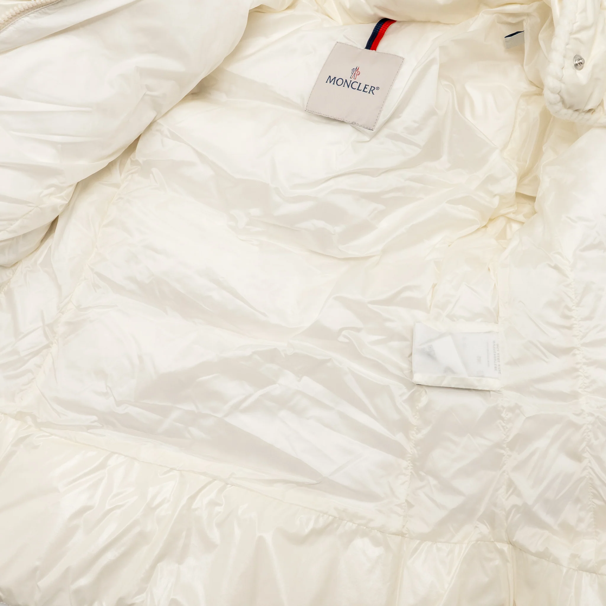 Moncler Size 0 Glareins Braided Trim Hooded Short Down Jacket Polyamide White - Image 5