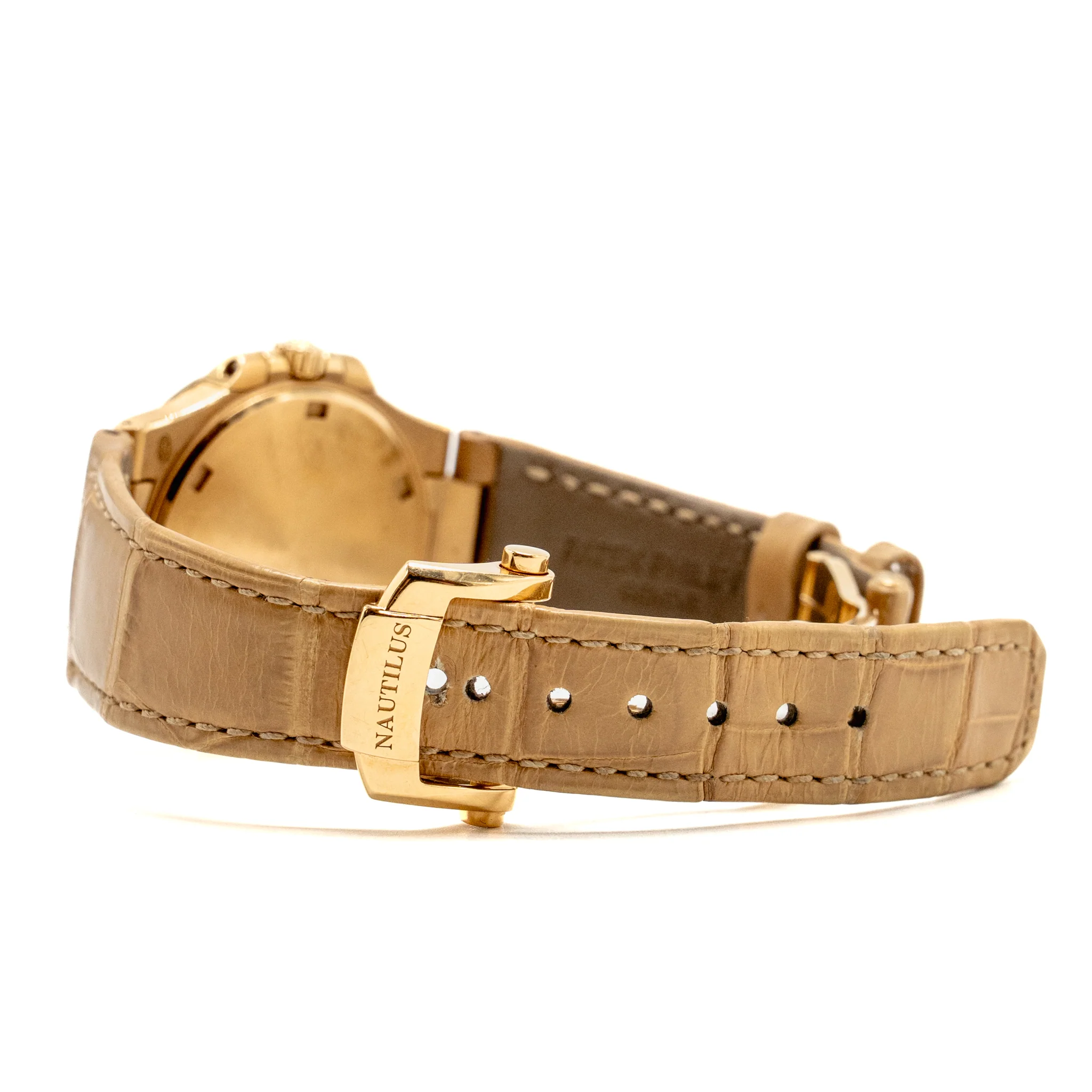 Patek Philippe Nautilus Ladies Watch 7010R-012 Rose Gold Diamonds Alligator Strap - Image 6