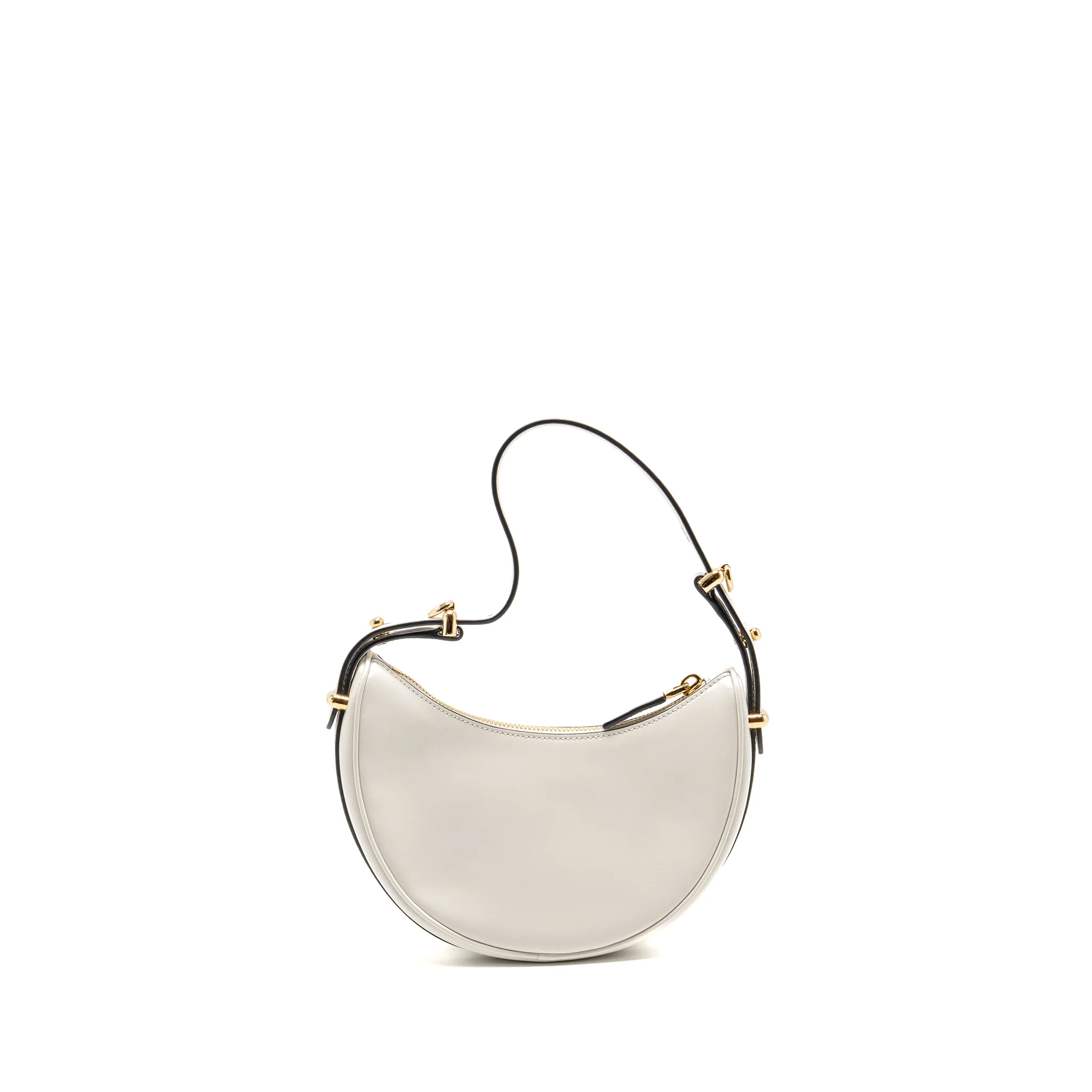 Prada Arqué Small Shoulder Bag Calfskin White GHW - Image 2
