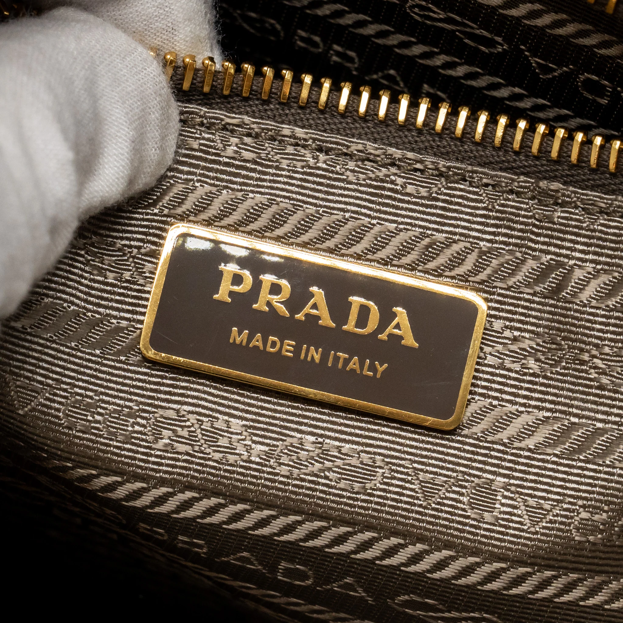 Prada Bonnie Large Handbag Calfskin Grey GHW - Image 15