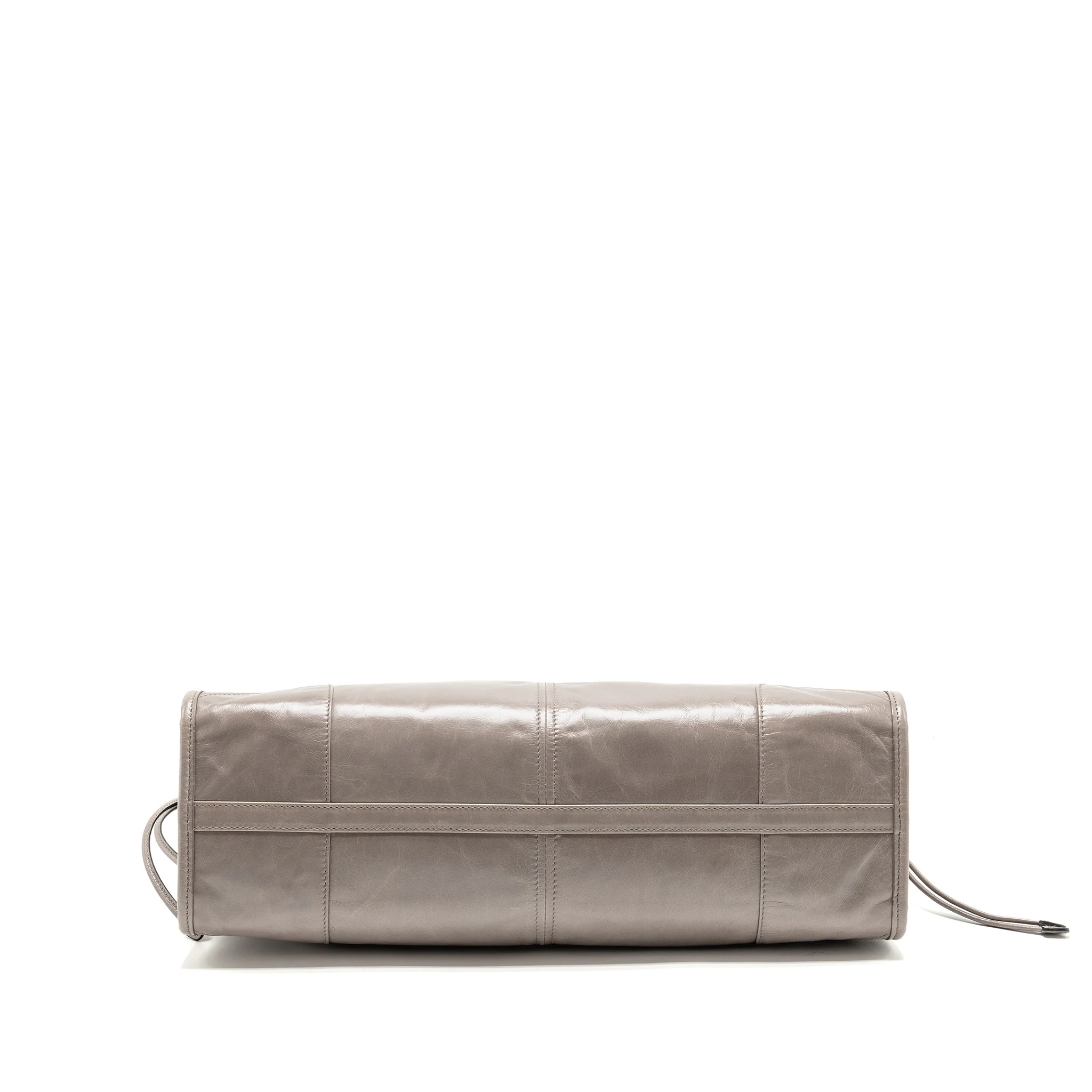 Prada Bonnie Large Handbag Calfskin Grey GHW - Image 5