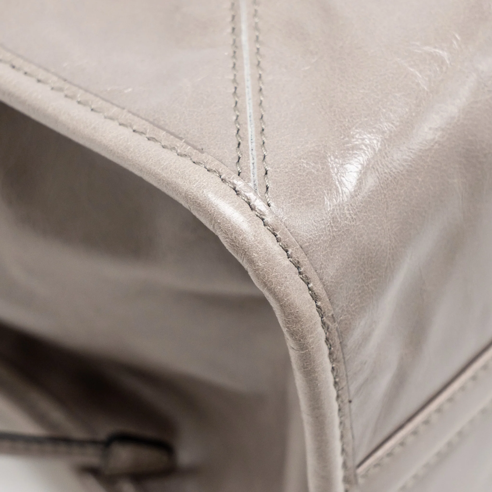 Prada Bonnie Large Handbag Calfskin Grey GHW - Image 9