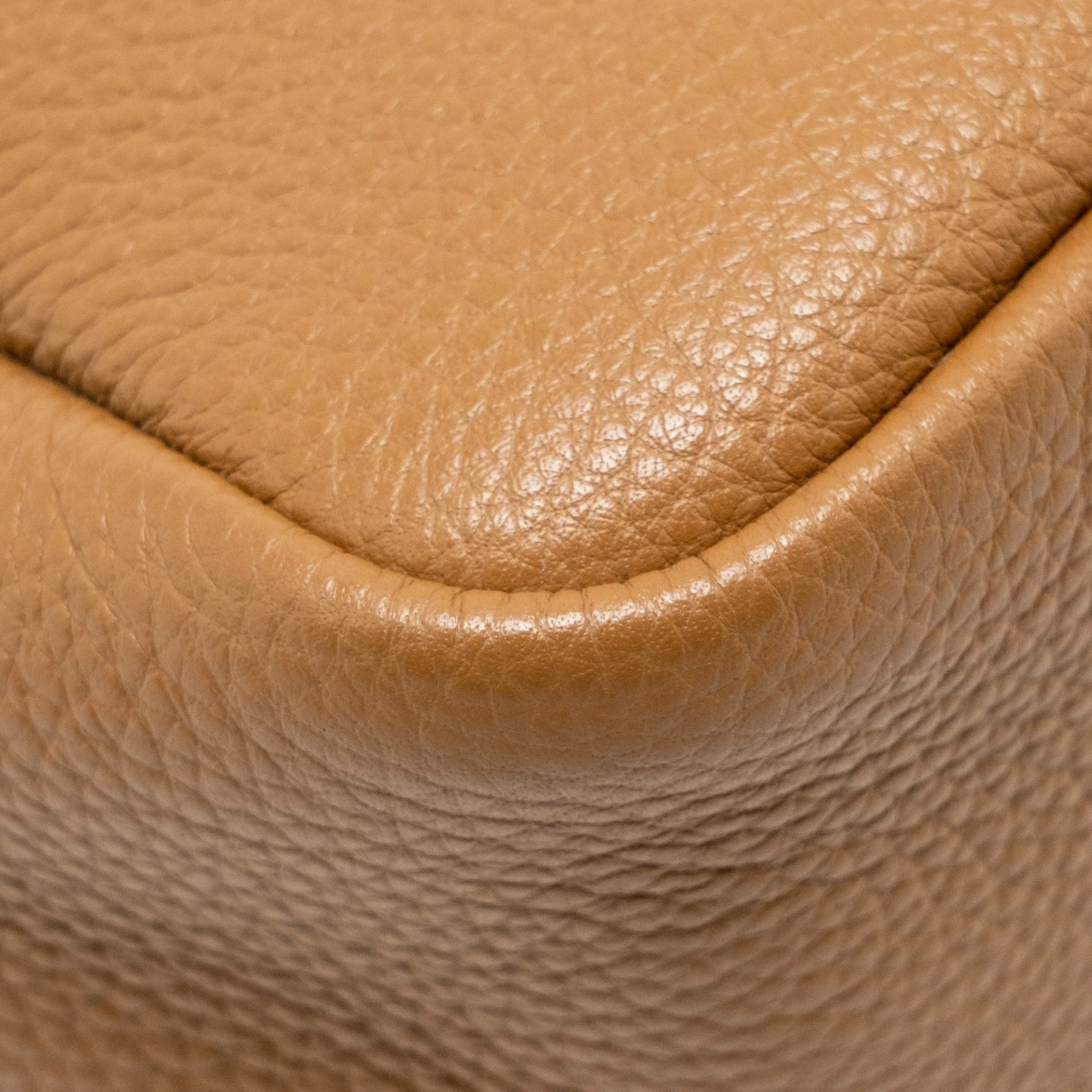 Prada Mini Leather Handbag Calfskin Caramel SHW - Image 10