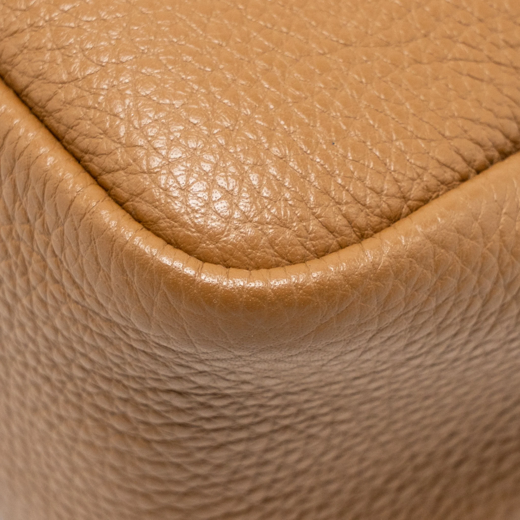 Prada Mini Leather Handbag Calfskin Caramel SHW - Image 11