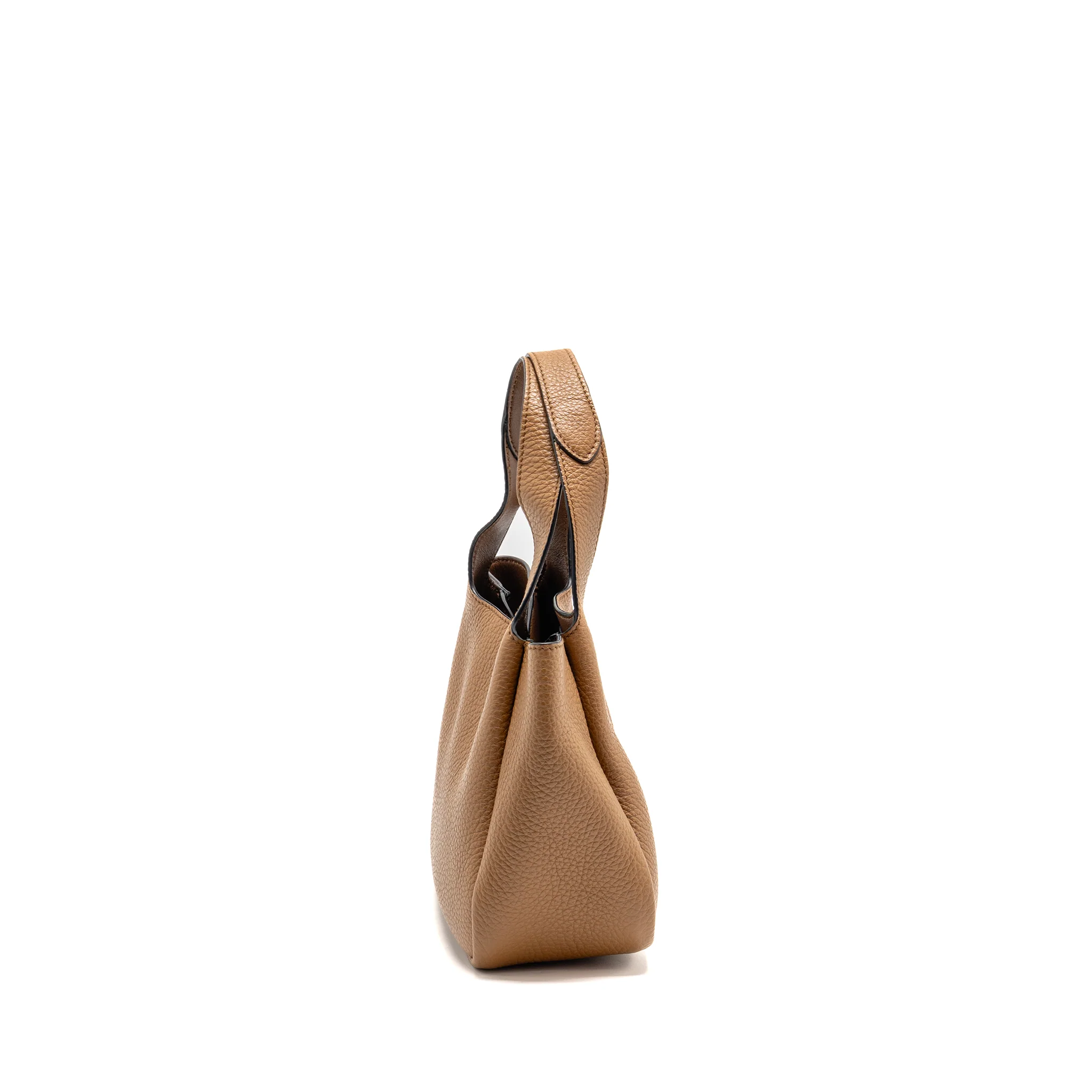Prada Mini Leather Handbag Calfskin Caramel SHW - Image 3