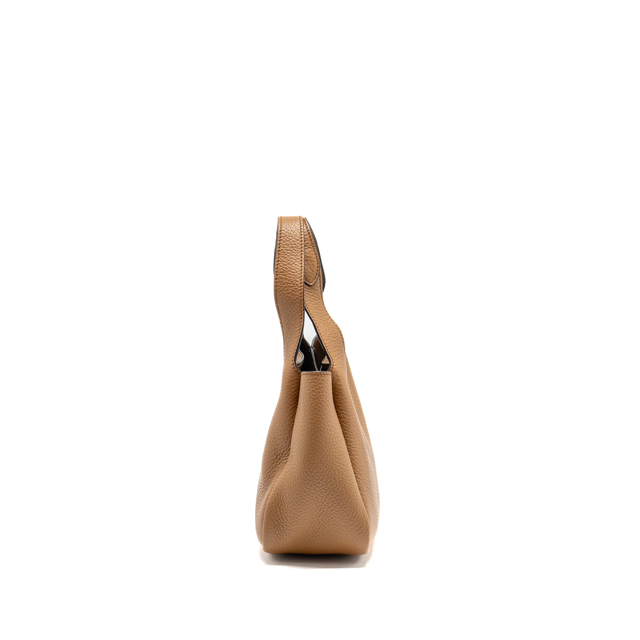 Prada Mini Leather Handbag Calfskin Caramel SHW - Image 4