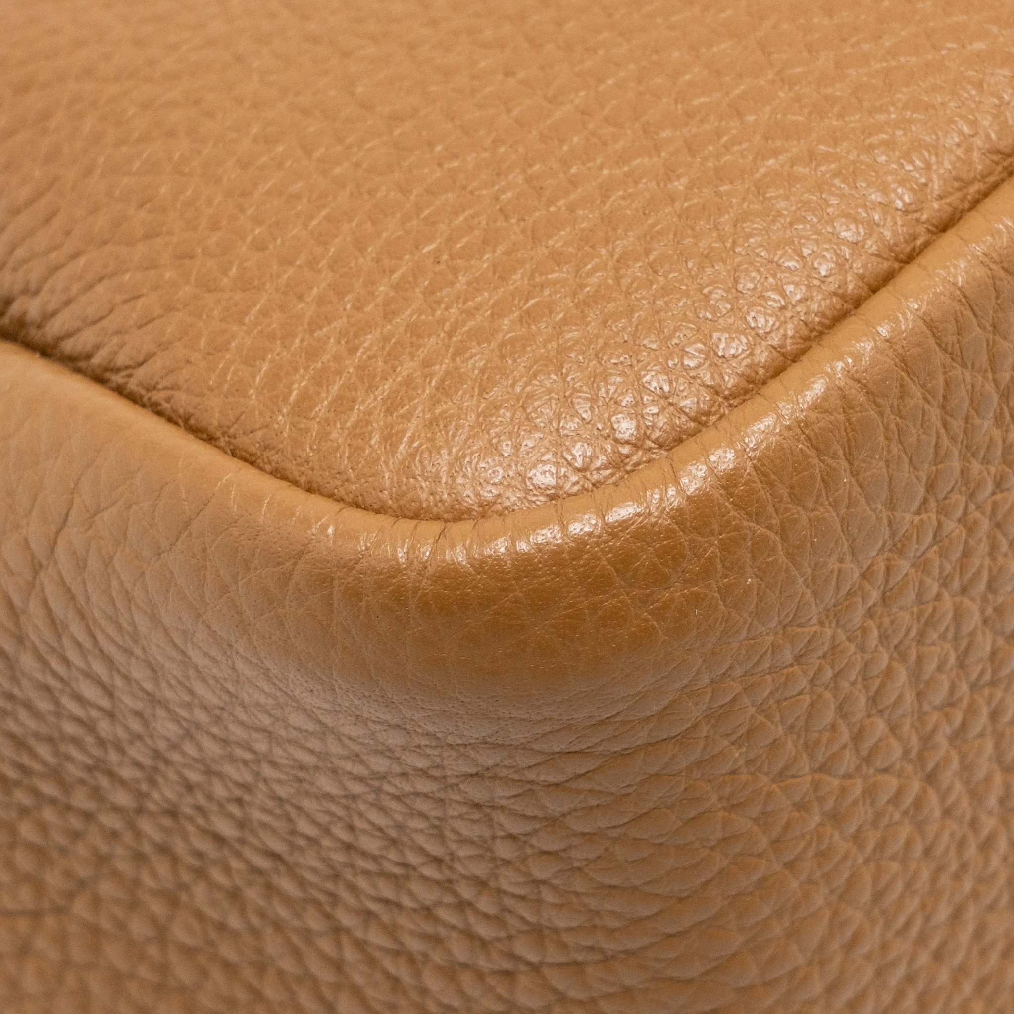 Prada Mini Leather Handbag Calfskin Caramel SHW - Image 9