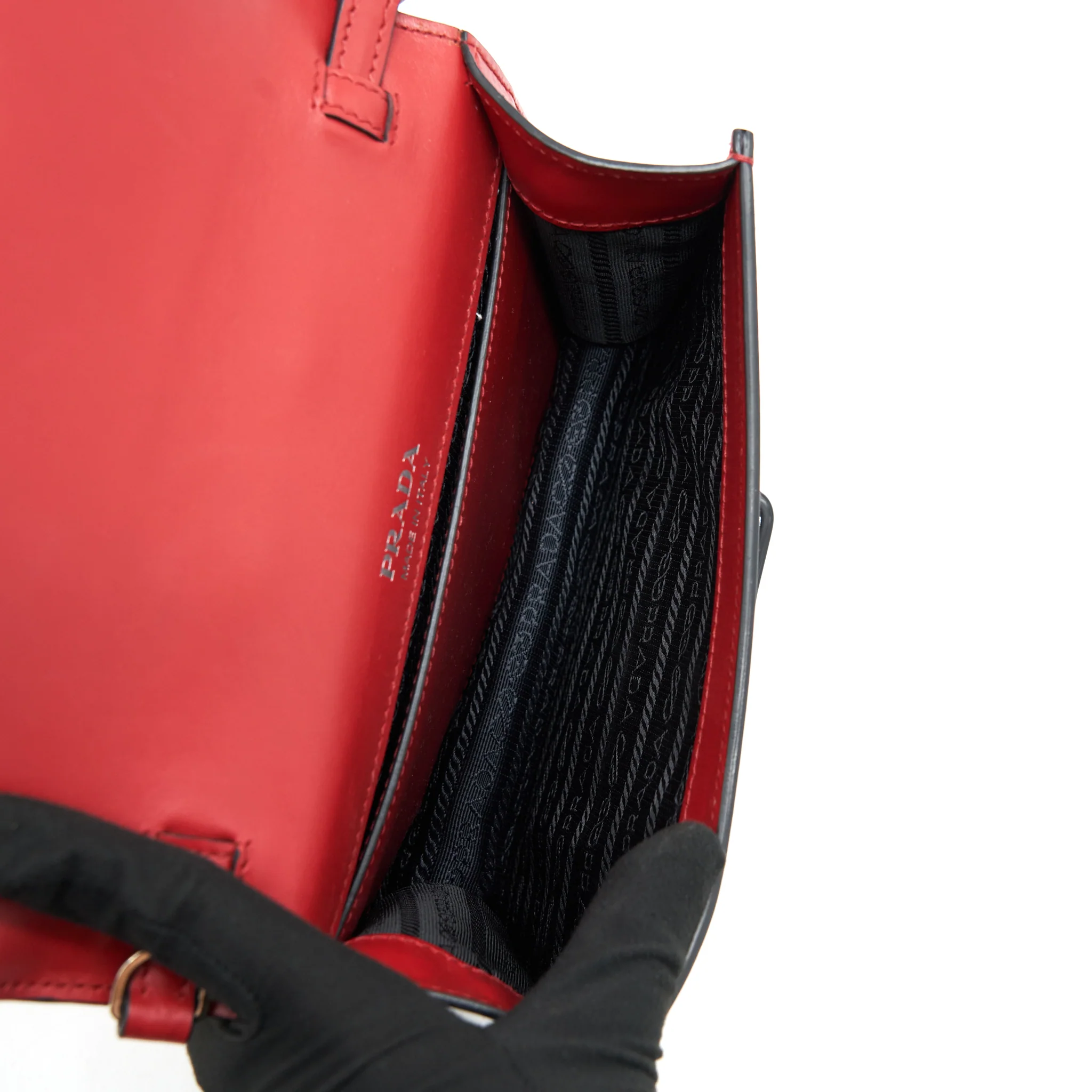 Prada Plex Ribbon Bag Red GHW - Image 6