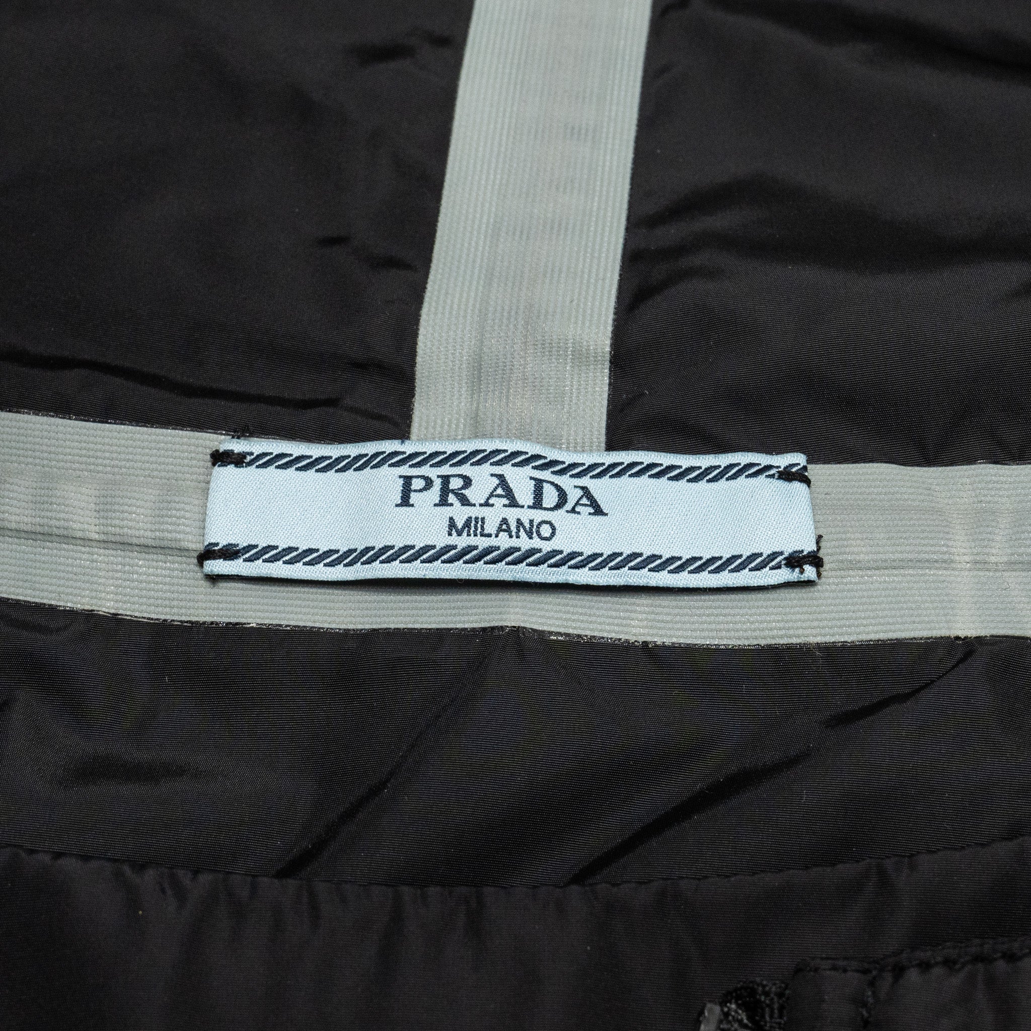 Prada Size 40S Windbreaker Crop Jacket Polyamide Black - Image 9