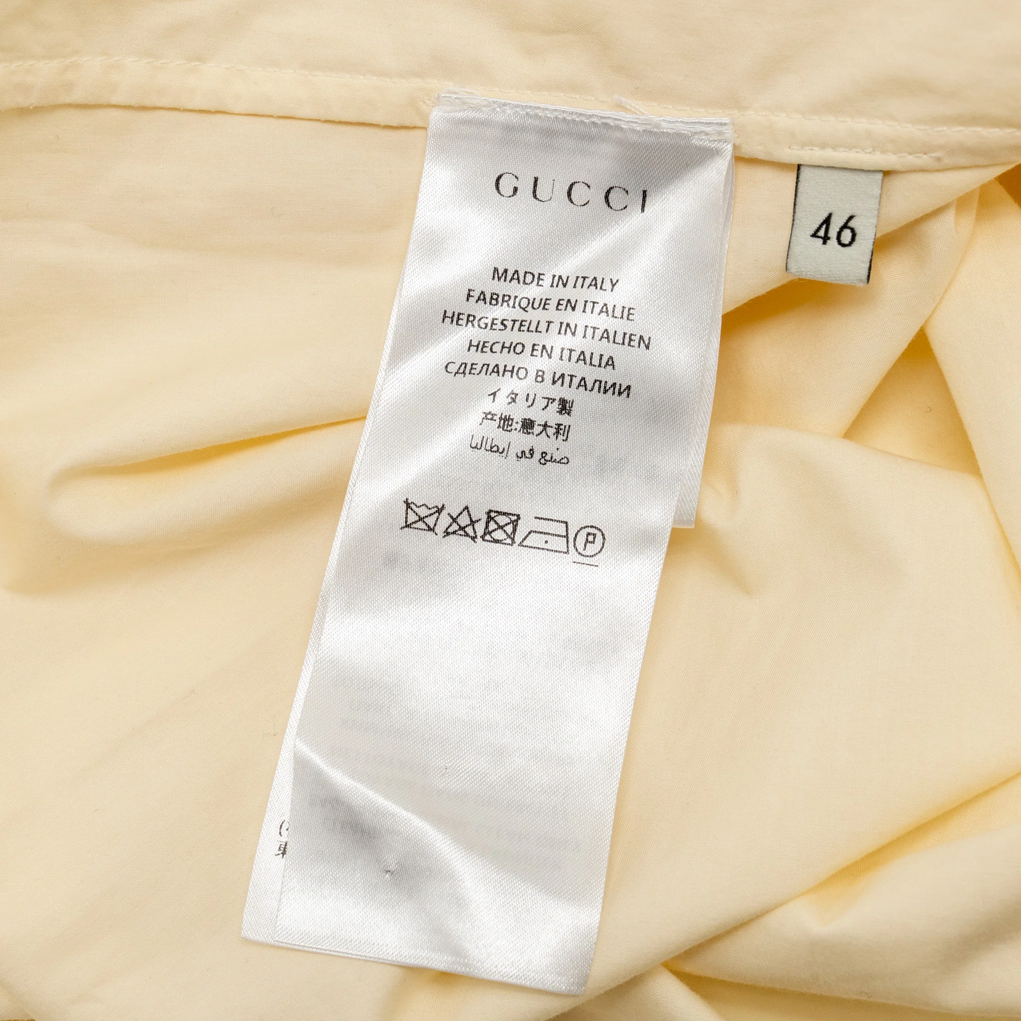 Gucci Size 46 Bow Shirt Cotton White/Multicolour - Image 6