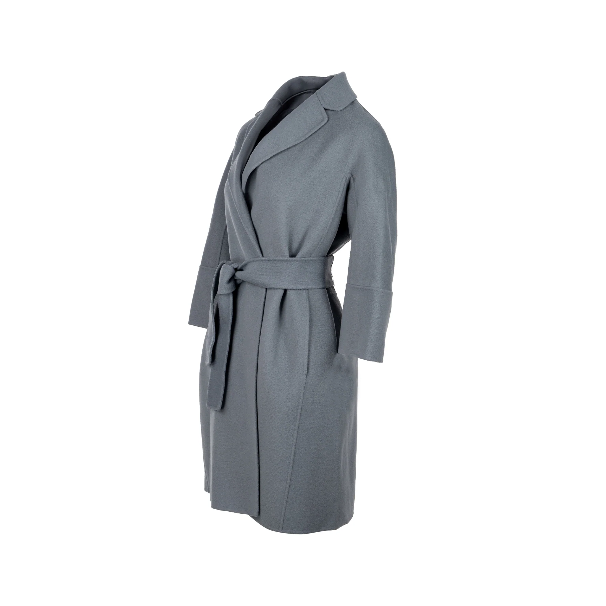 ‘S Max Mara Size 32 Arona Coat Virgin Wool Grey - Image 2
