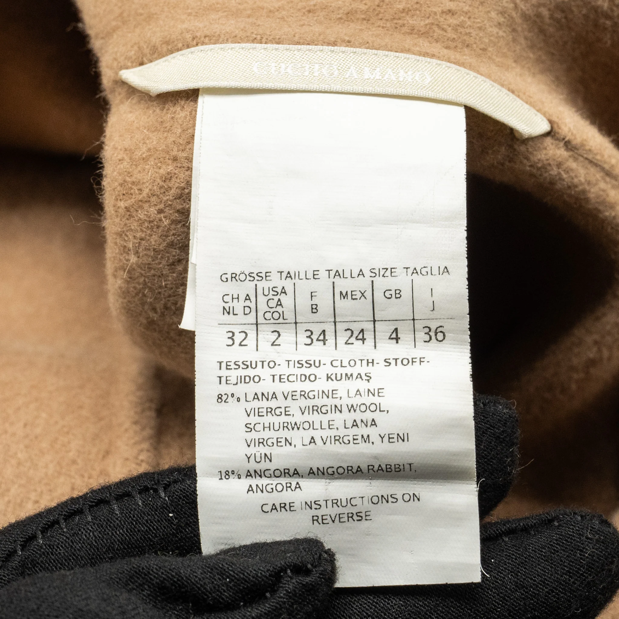 ‘S MaxMara size IT36 long coat light camel wool / angora - Image 5