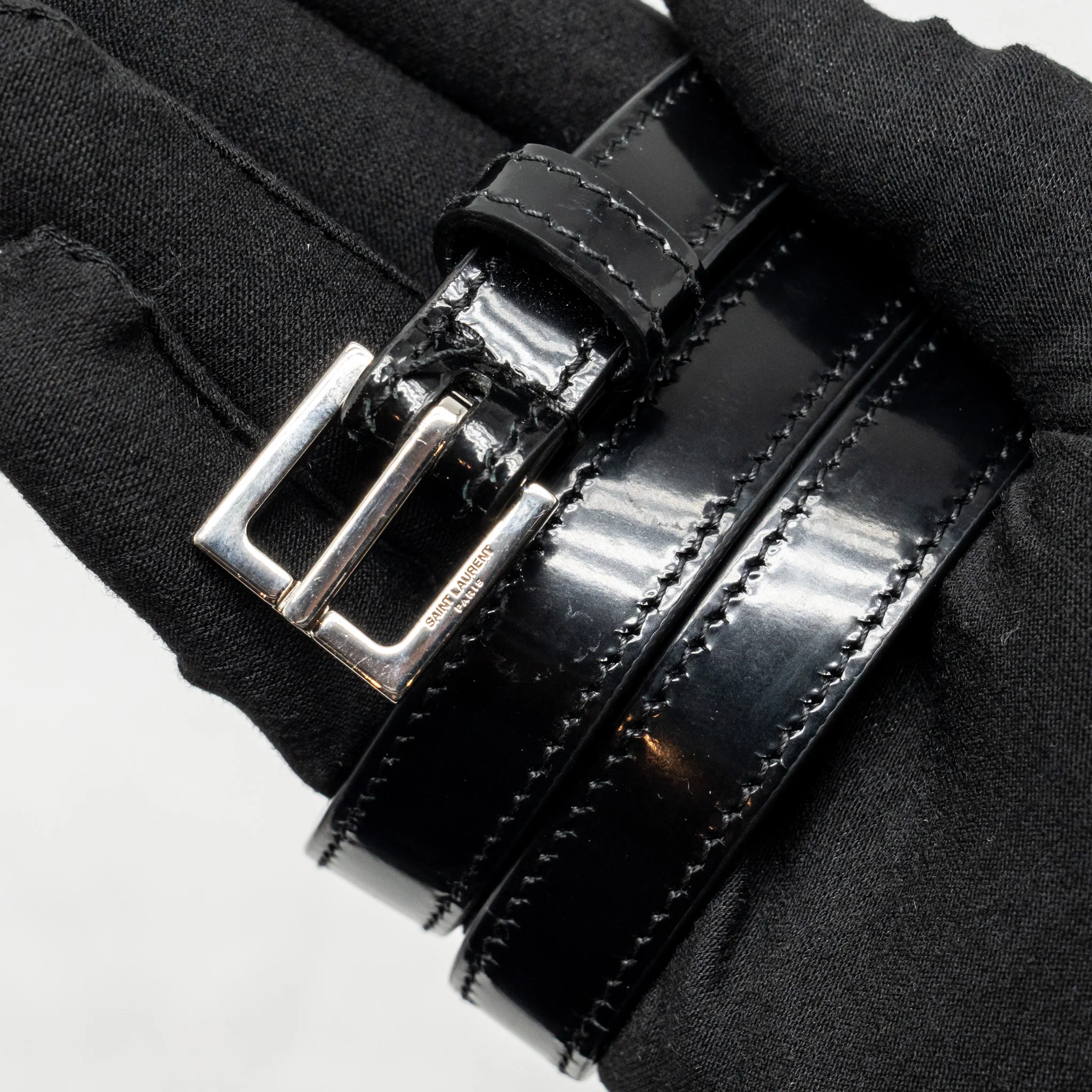 Saint laurent mini manhattan shoulder bag shiny calfskin black SHW - Image 17