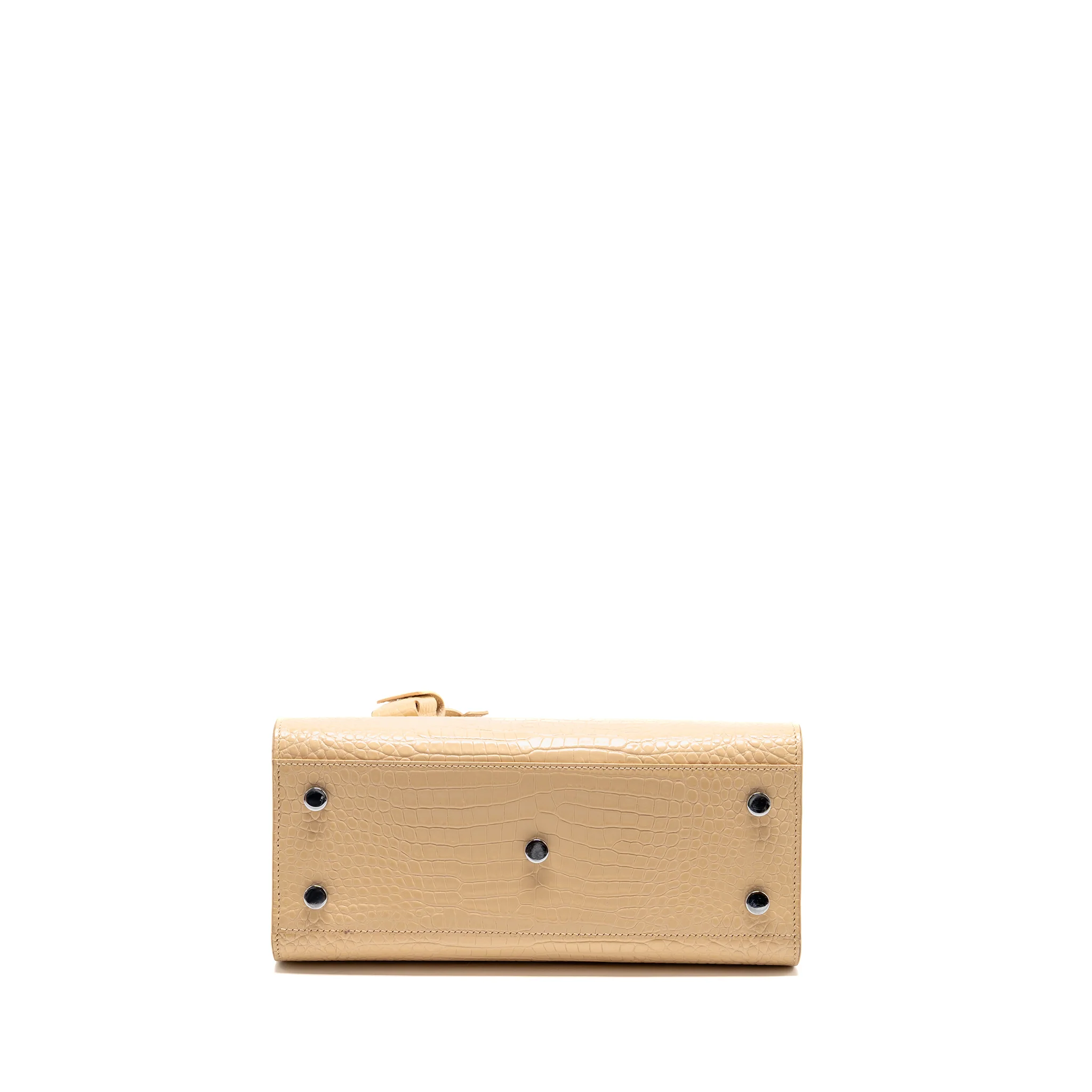 Saint Laurent Sac de Jour tote croc embossed calfskin beige SHW - Image 5