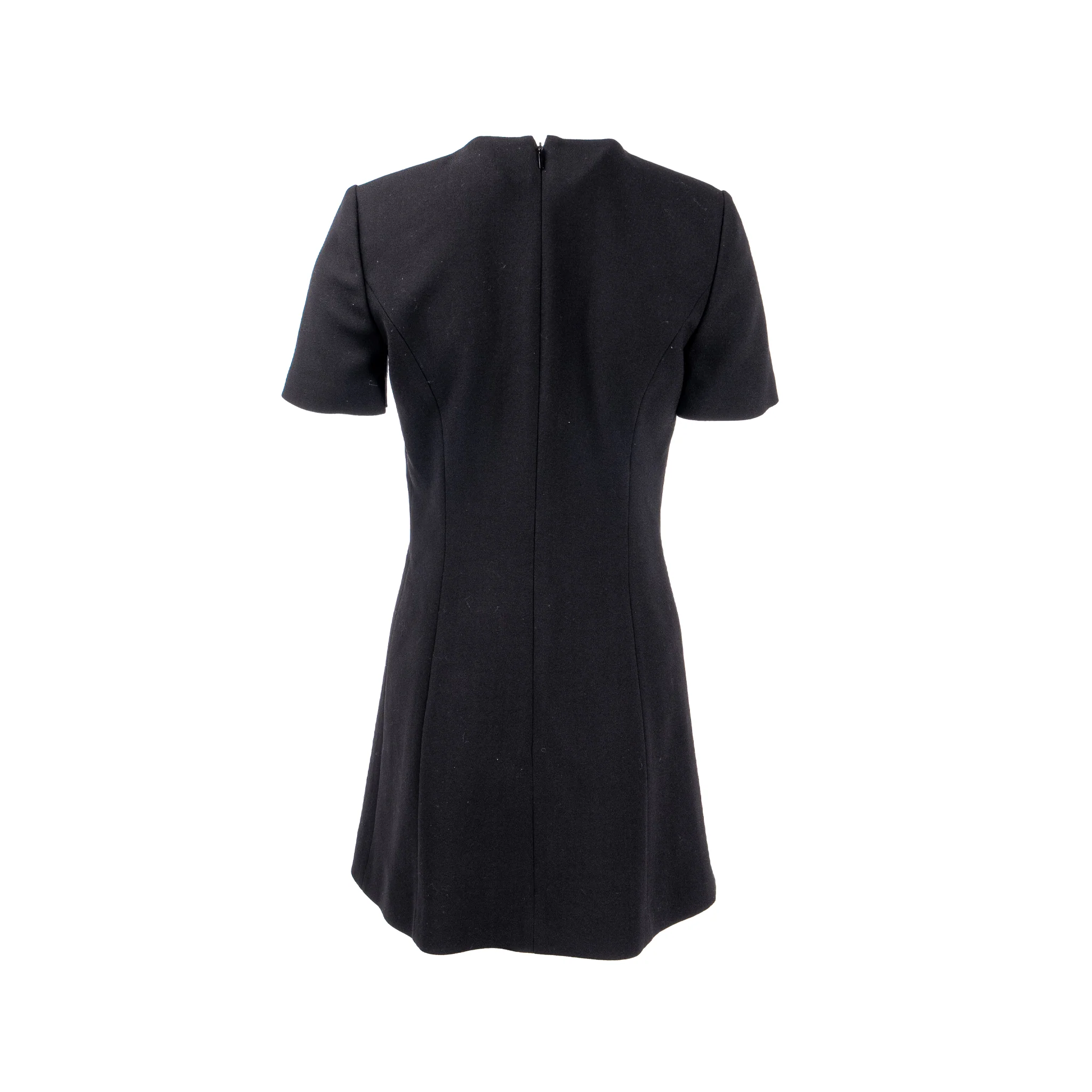Saint Laurent Size 38 Dress Wool/Silk Black - Image 3