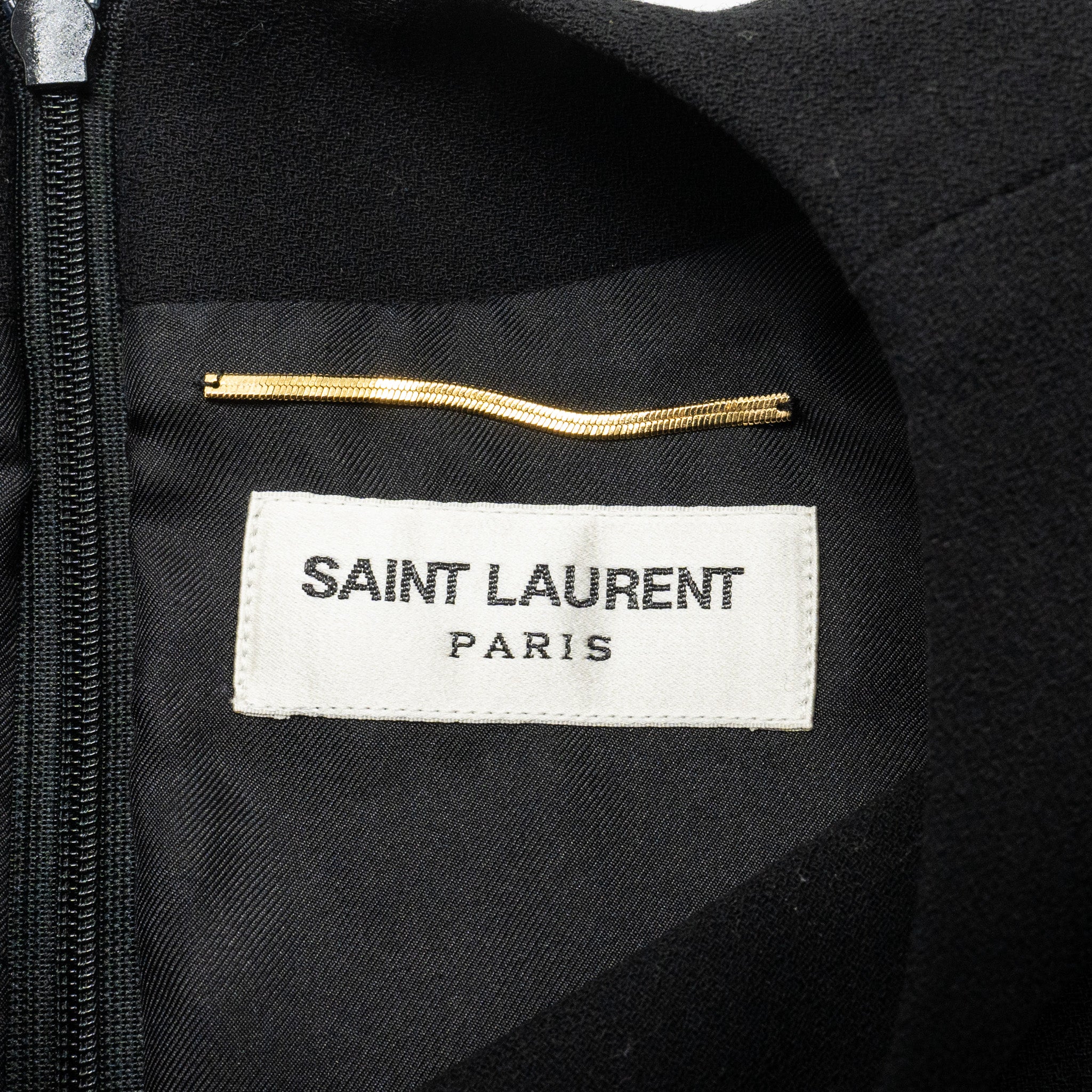 Saint Laurent Size 38 Dress Wool/Silk Black - Image 4