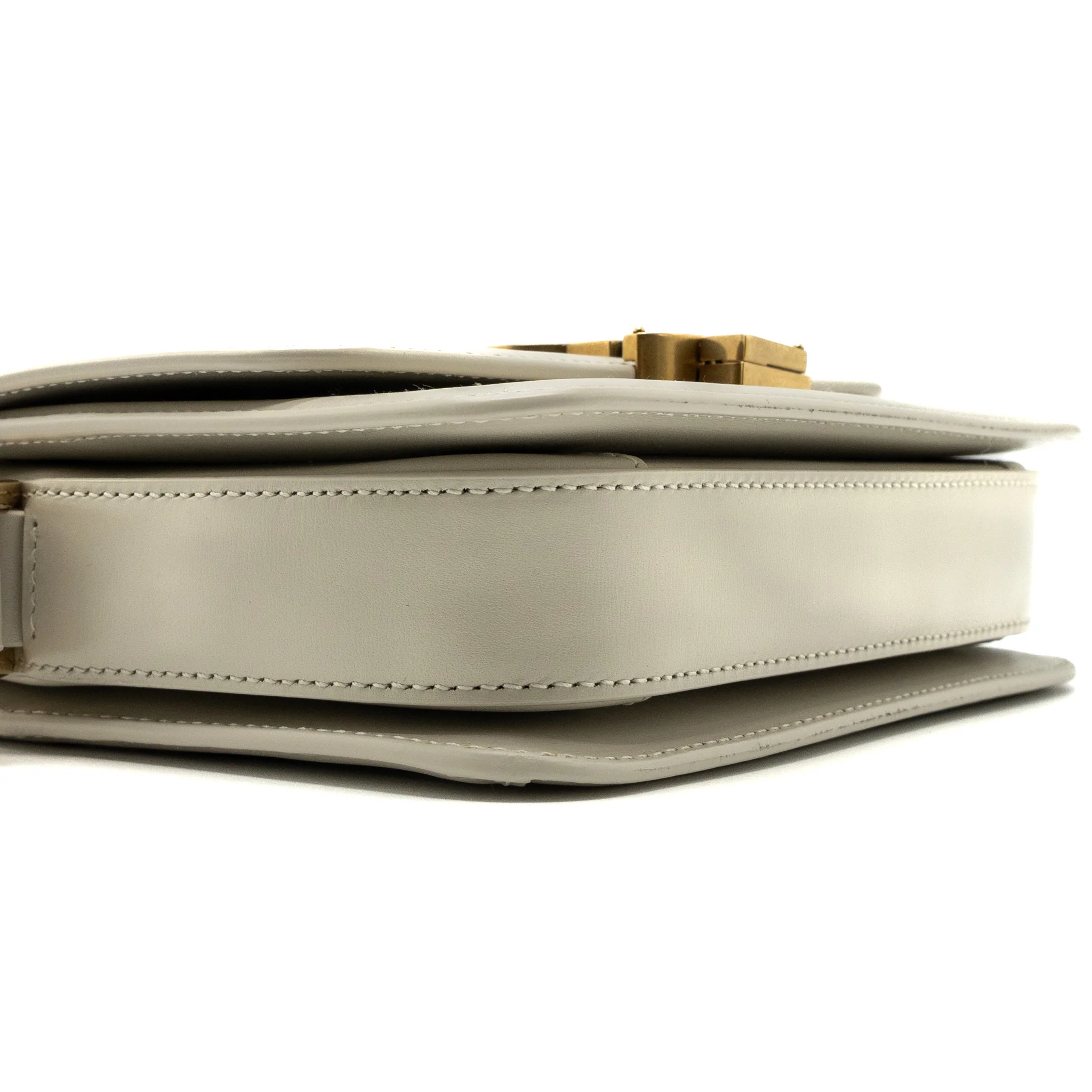 Saint Laurent Small Solferino Satchel Crossbody Bag White GHW - Image 6