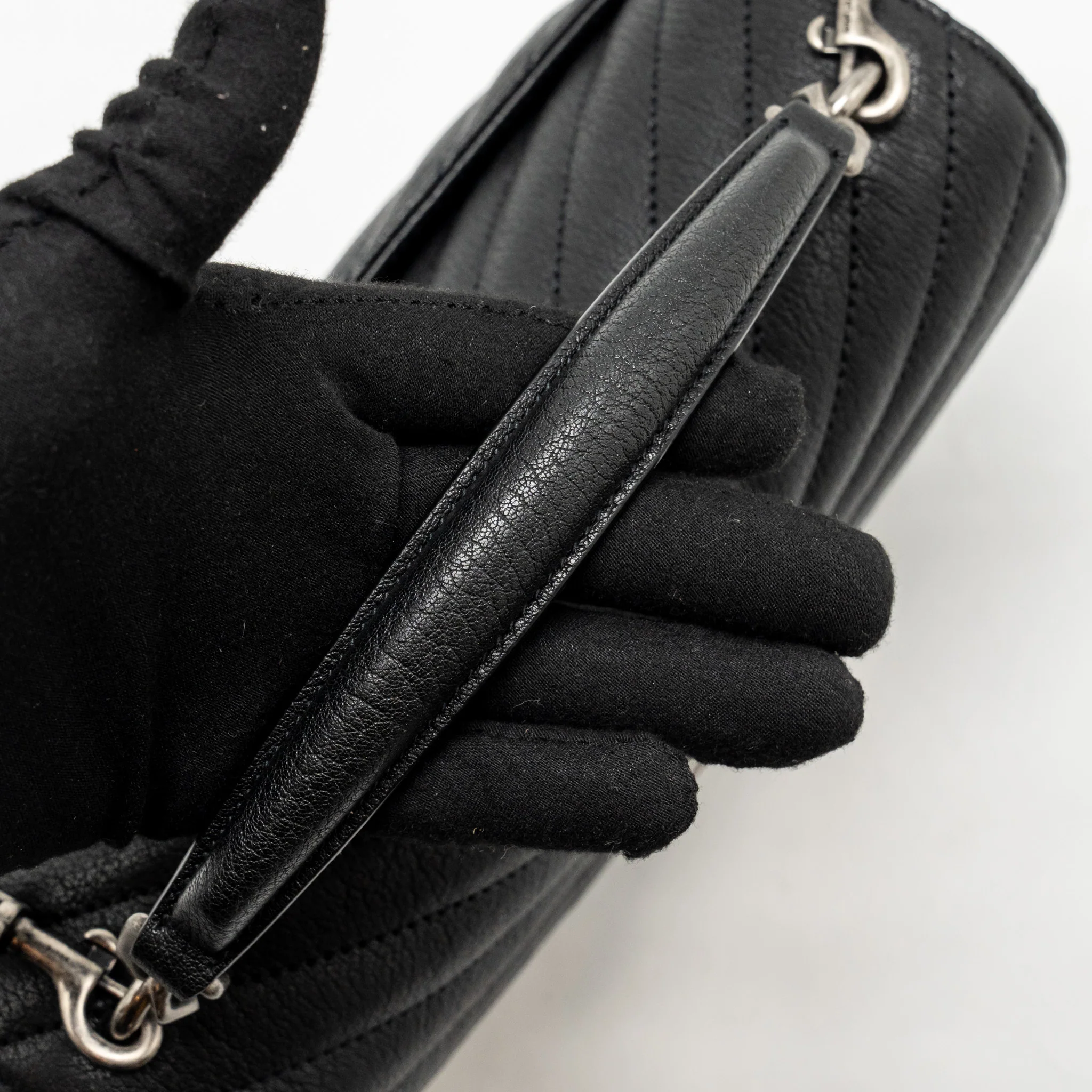 Saint Laurent/YSL Medium College Bag Lambskin Black SHW - Image 13