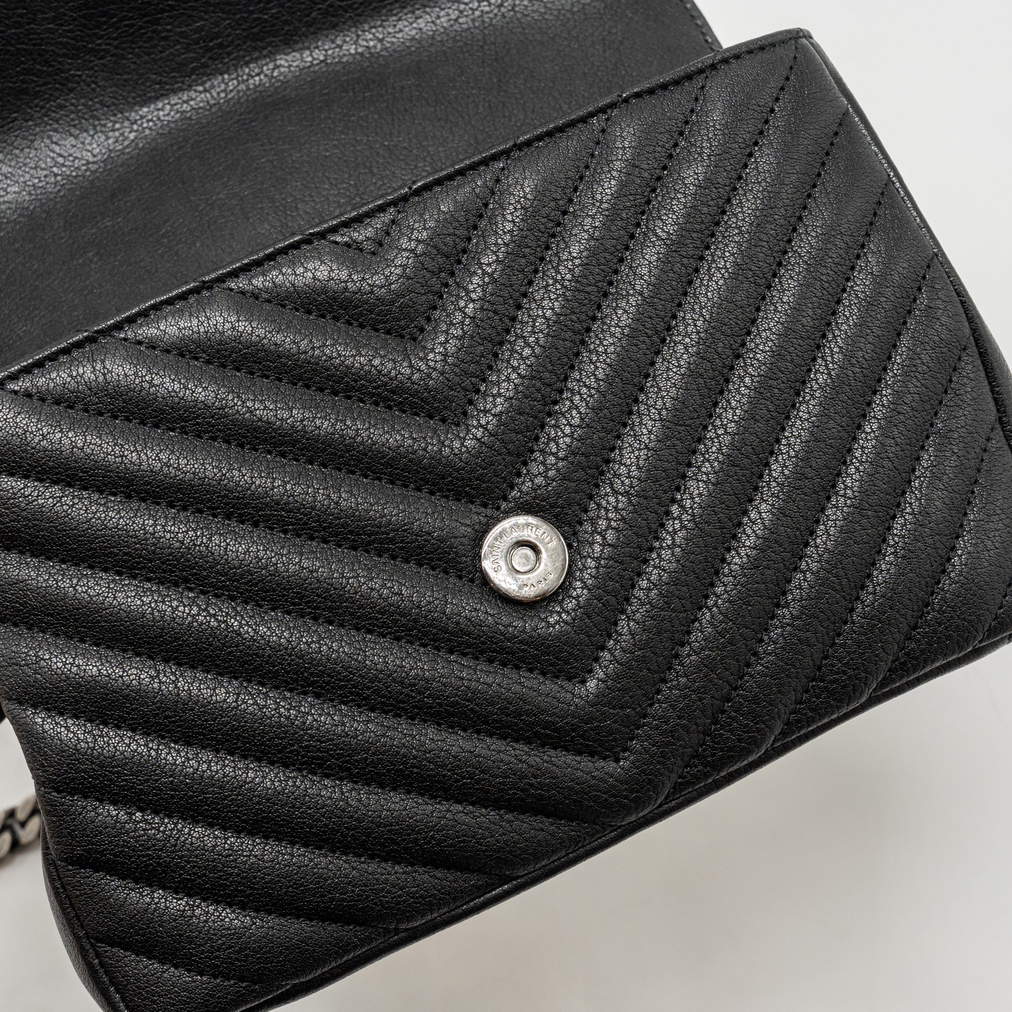 Saint Laurent/YSL Medium College Bag Lambskin Black SHW - Image 15