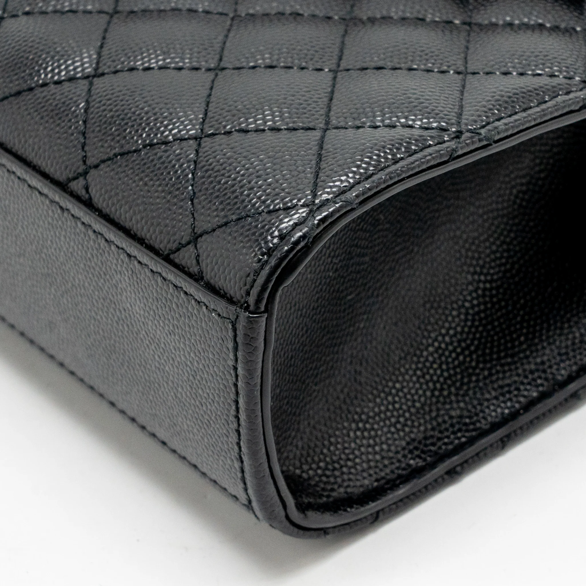 Saint Laurent/YSL Medium envelop bag grained calfskin black SHW - Image 8