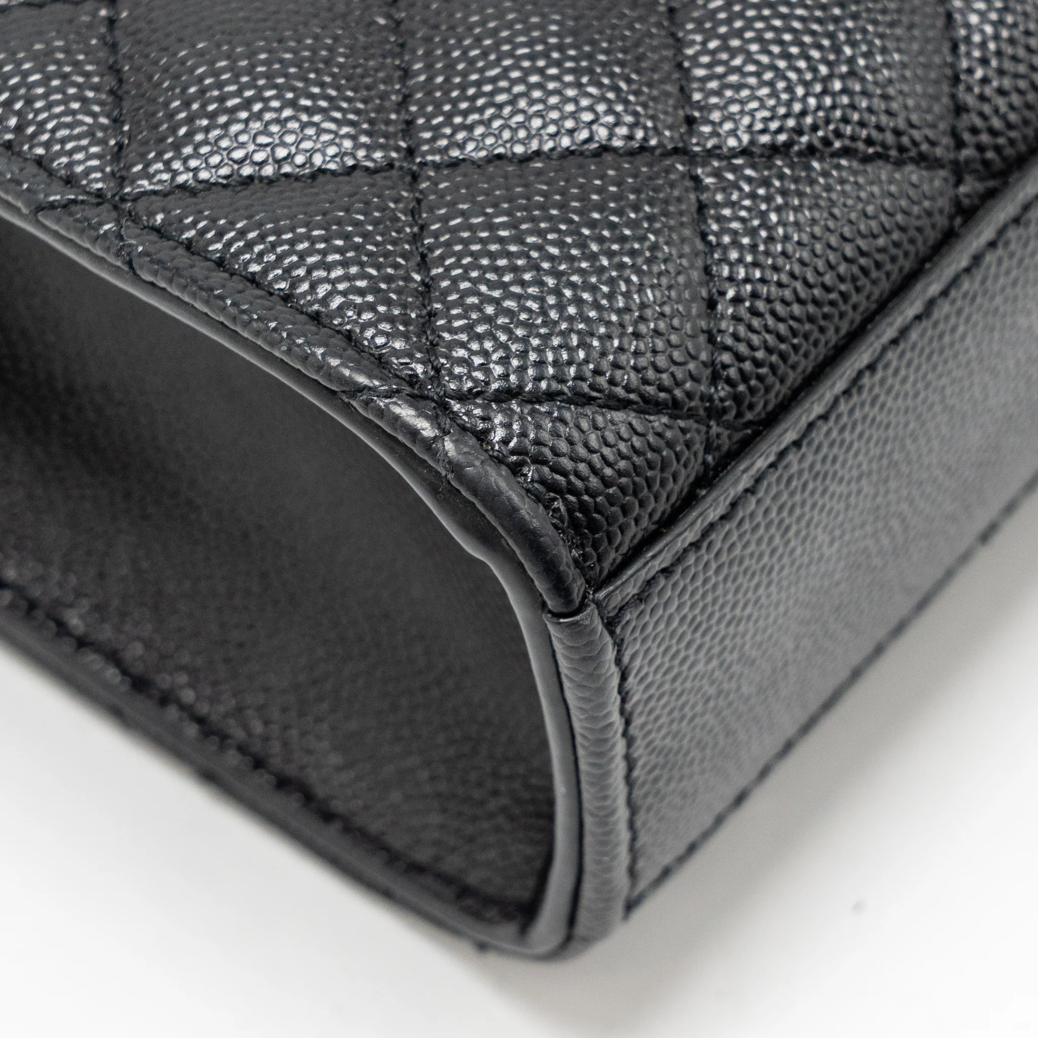 Saint Laurent/Ysl Medium Envelop Bag Grained Calfskin Black SHW - Image 9