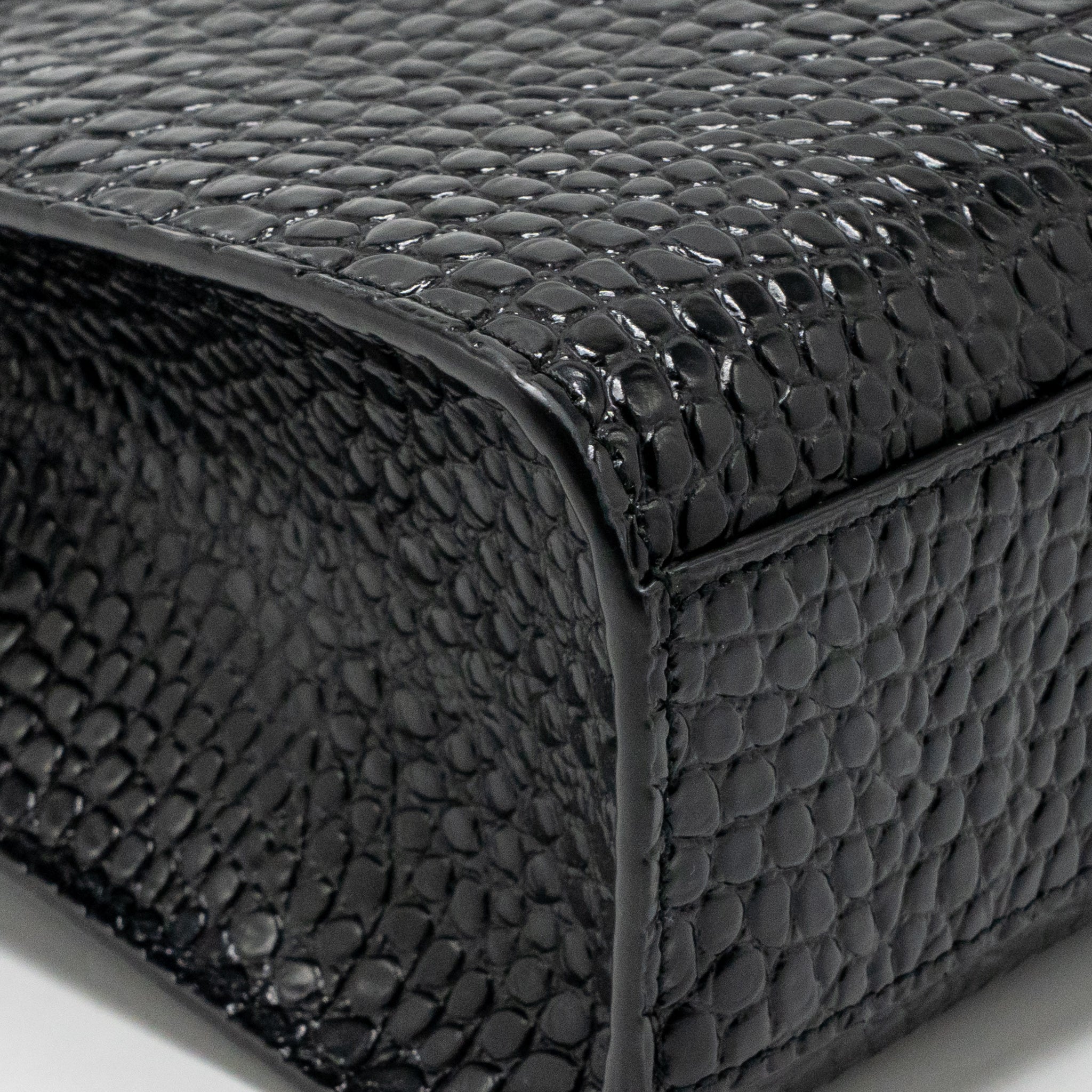Saint laurent/YSL Medium Manhattan Shoulder Bag Croc-embossed calfskin Black GHW - Image 9