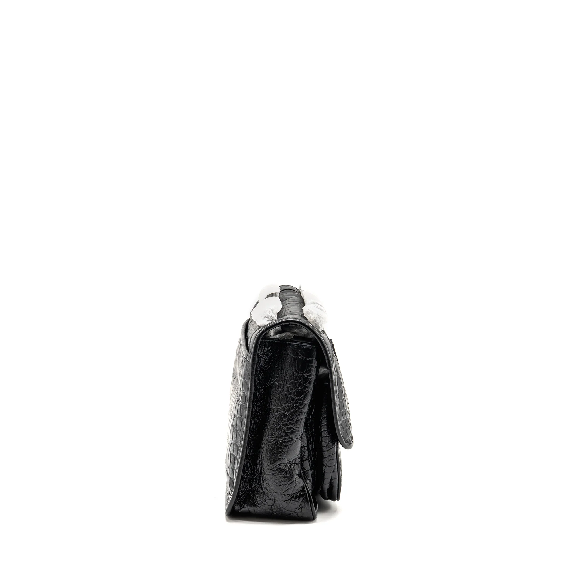Saint Laurent / YSL Medium Niki Bag Crocodile-Embossed Black Calfskin Black Hardware - Image 3