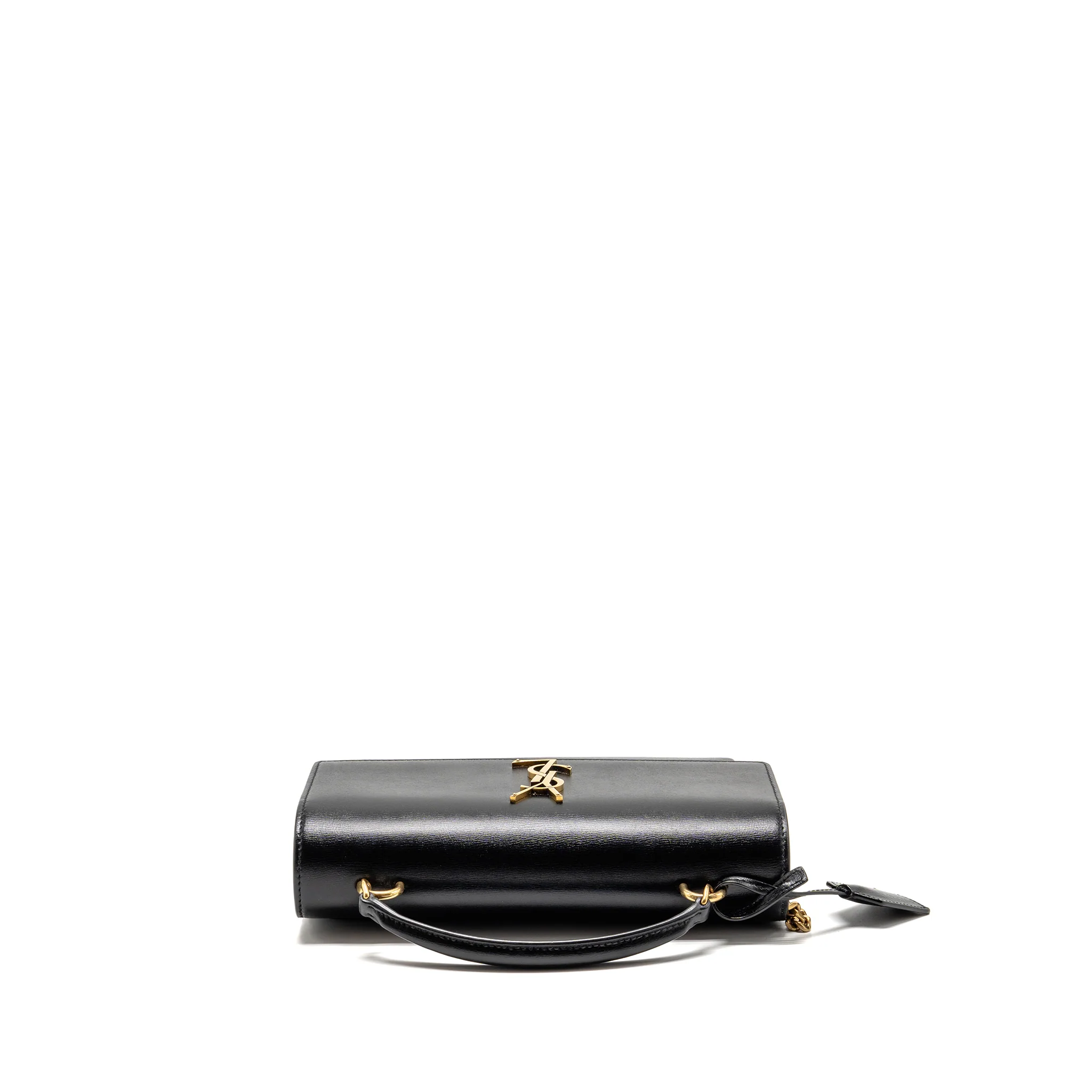 Saint Laurent/YSL Medium Top Handle Sunset Bag Calfskin Black GHW - Image 5